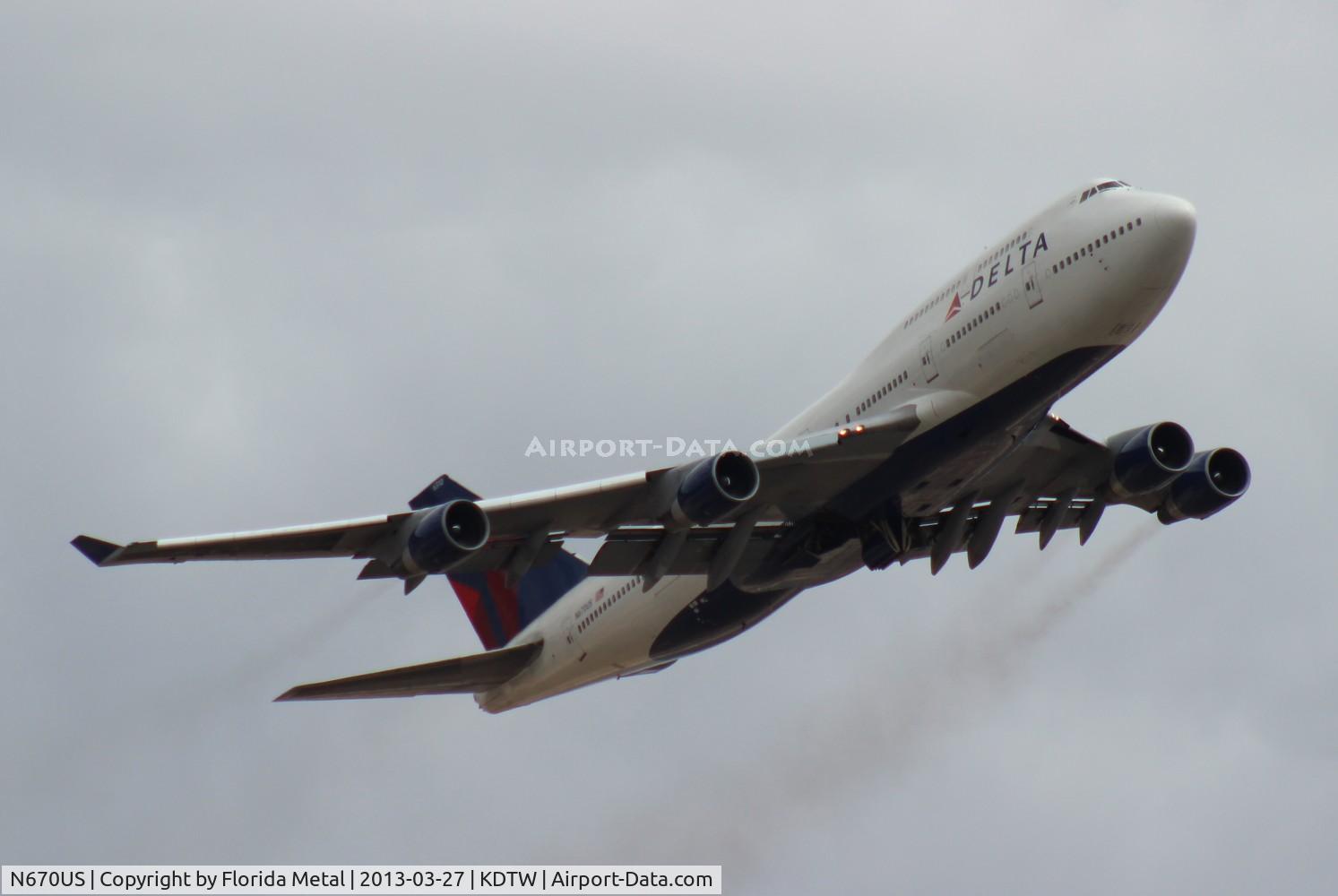 N670US, 1990 Boeing 747-451 C/N 24225, DTW 2013