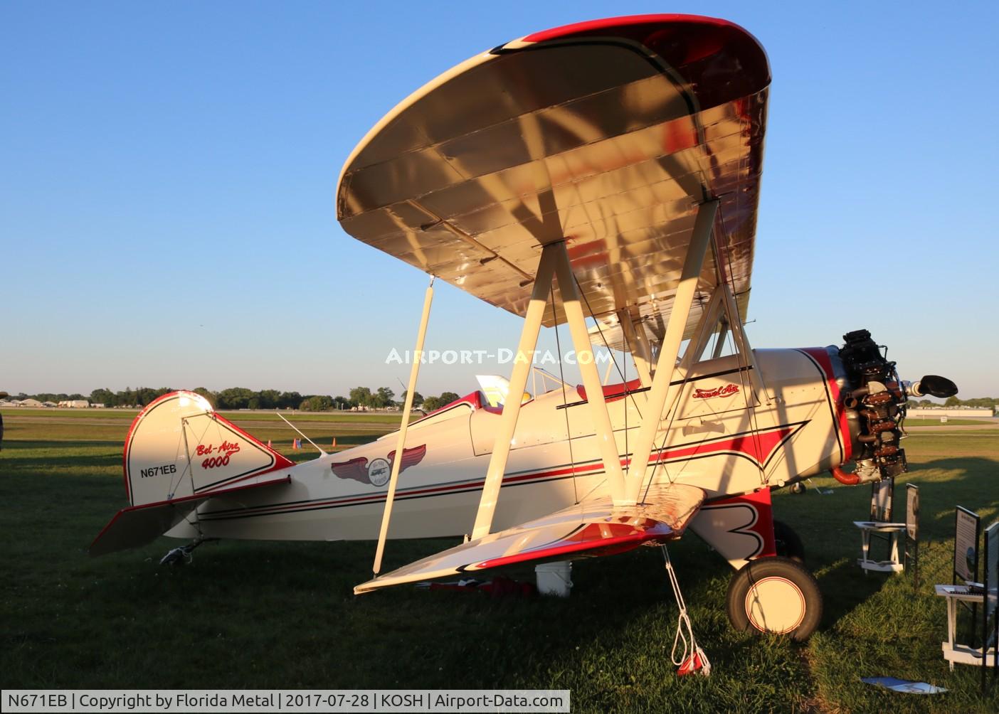 N671EB, 2016 Bel-aire Aviation Inc BA-4000 C/N 02, OSH 2017