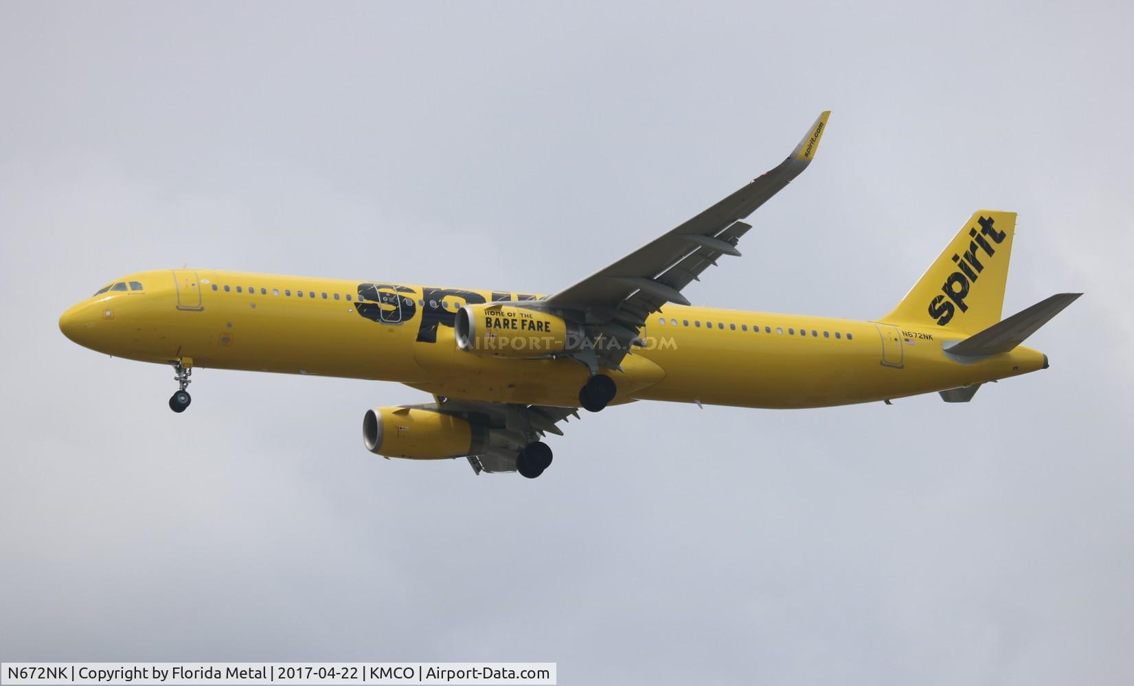 N672NK, 2017 Airbus A321-231 C/N 7522, MCO 2017