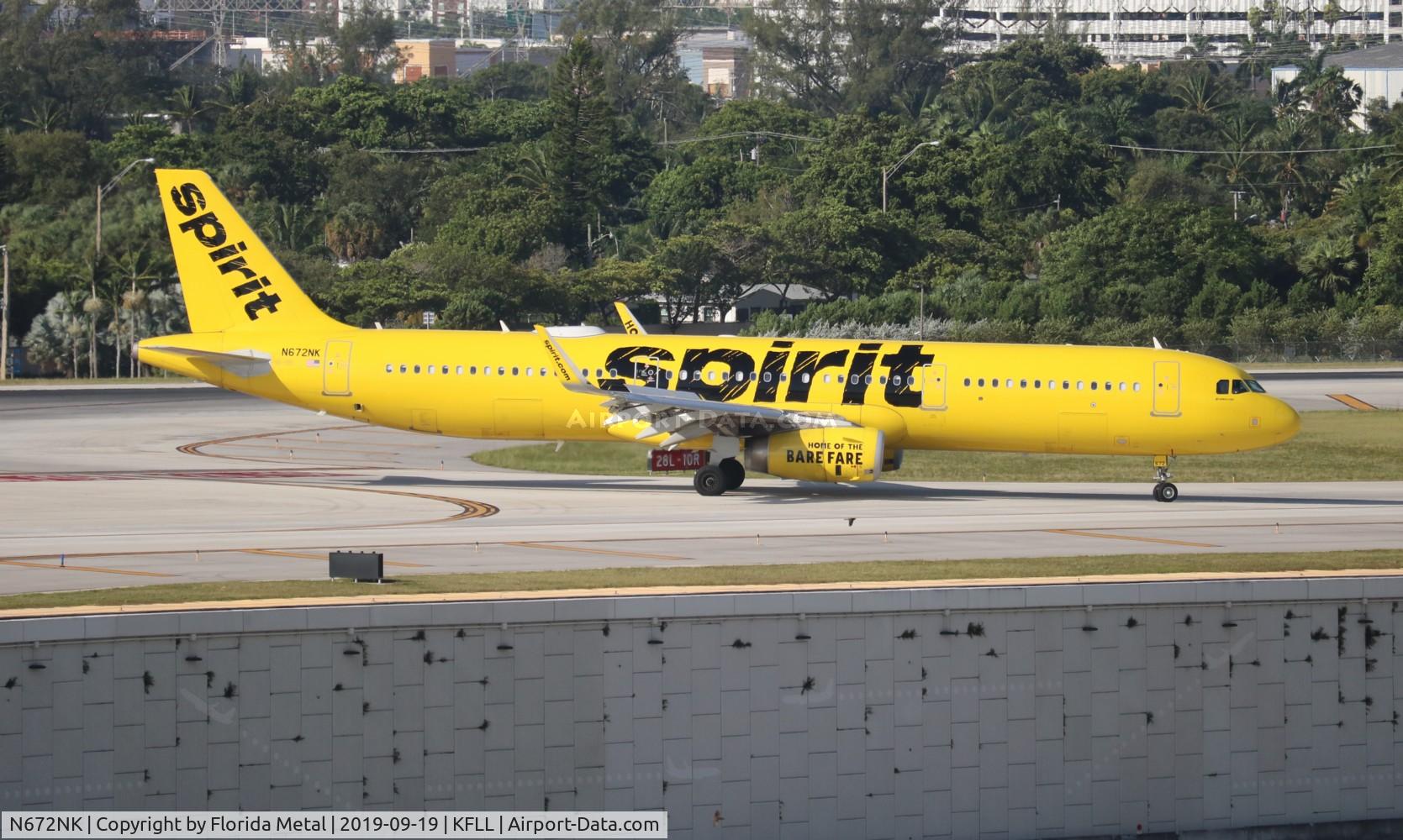 N672NK, 2017 Airbus A321-231 C/N 7522, FLL 2019