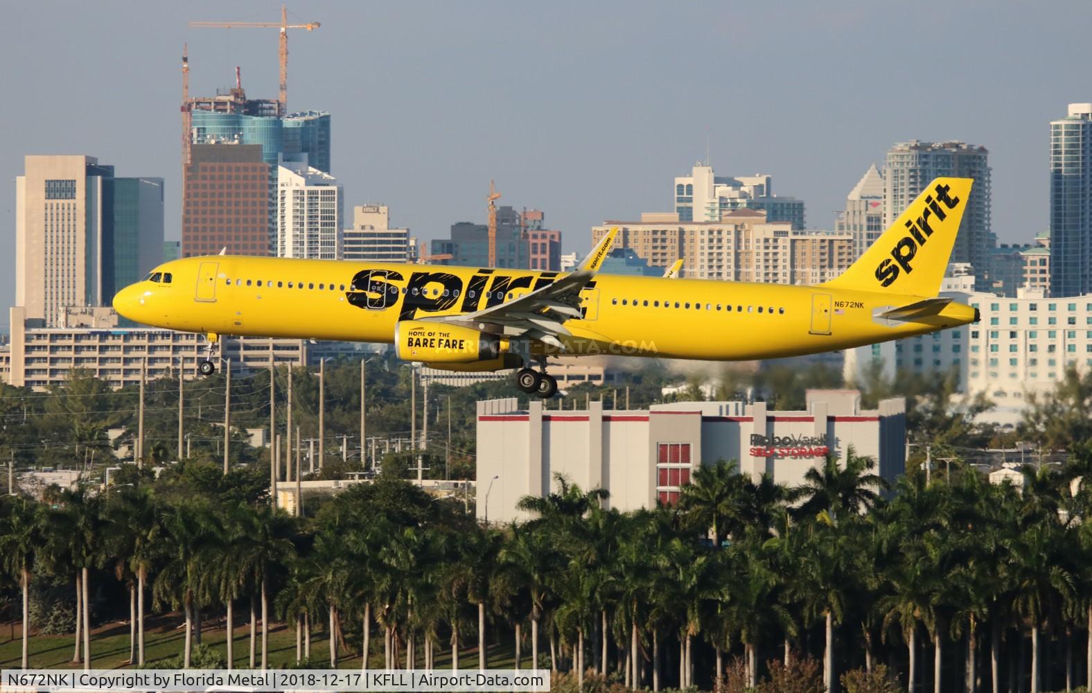 N672NK, 2017 Airbus A321-231 C/N 7522, FLL 2018