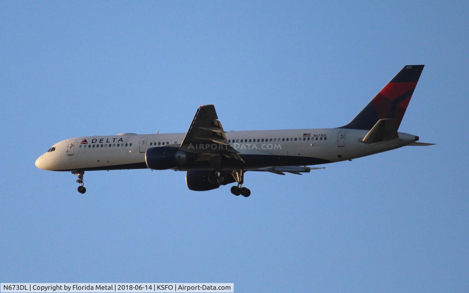 N673DL, 1992 Boeing 757-232 C/N 25978, SFO 2018
