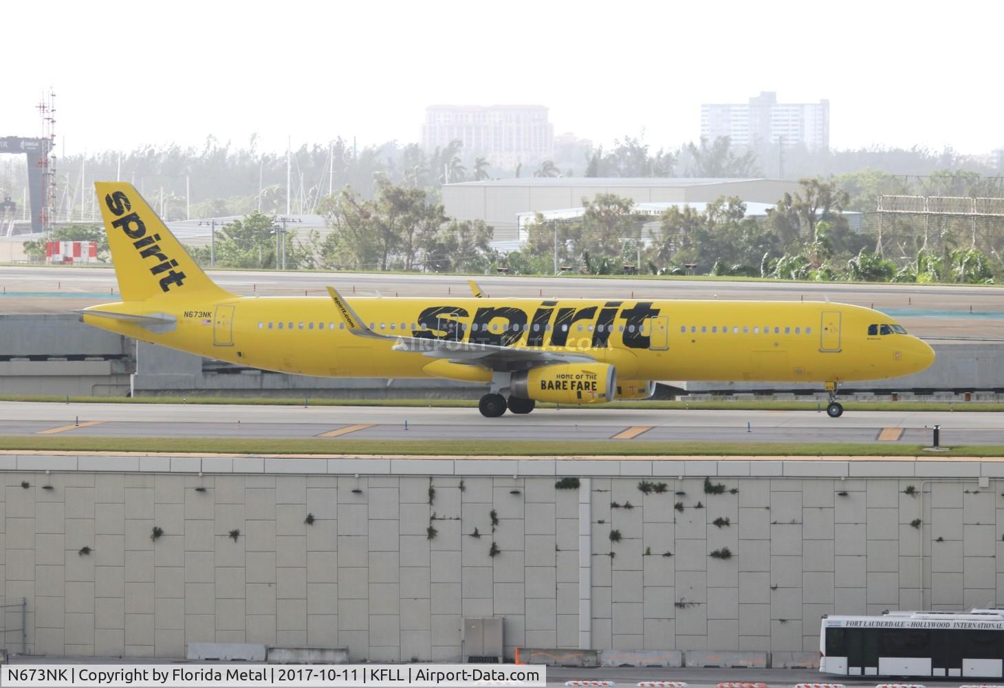 N673NK, 2017 Airbus A321-231SL C/N 7395, FLL 2017