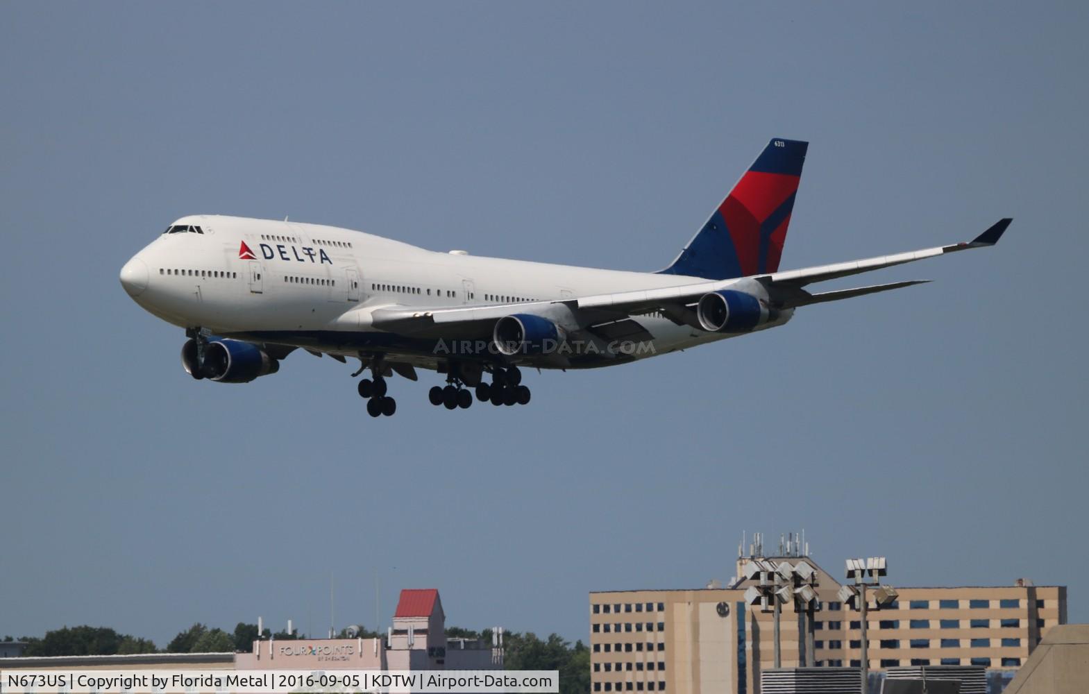N673US, 1999 Boeing 747-451 C/N 30268, DTW 2016