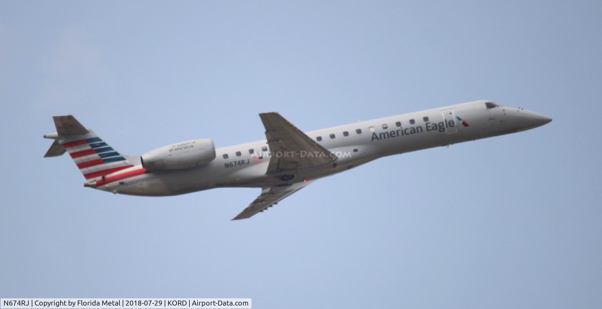 N674RJ, 2004 Embraer ERJ-145LR (EMB-145LR) C/N 14500801, ORD 2018
