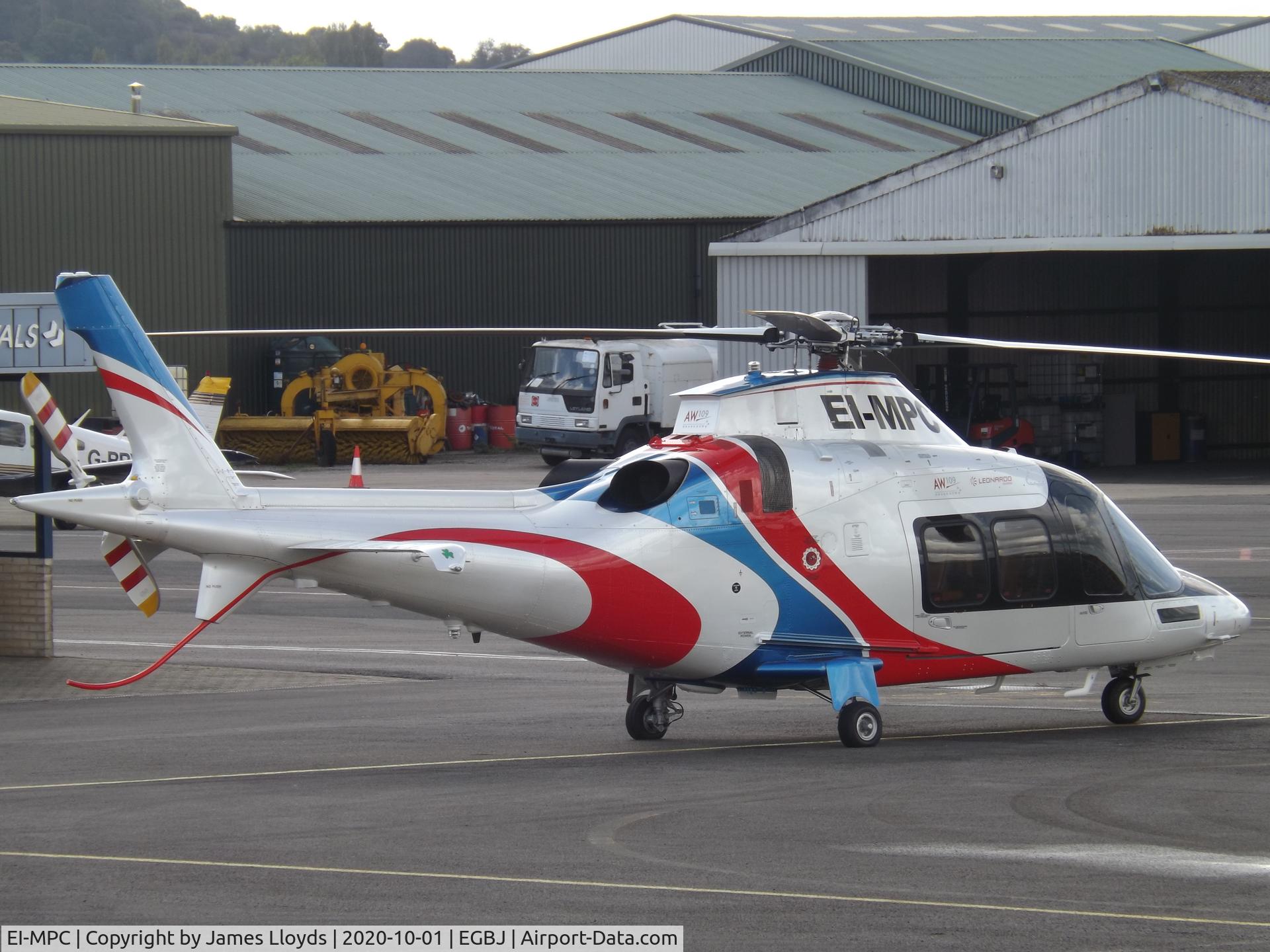 EI-MPC, Leonardo AW-109SP Grand New C/N 22391, Parked at Gloucestershire Airport.