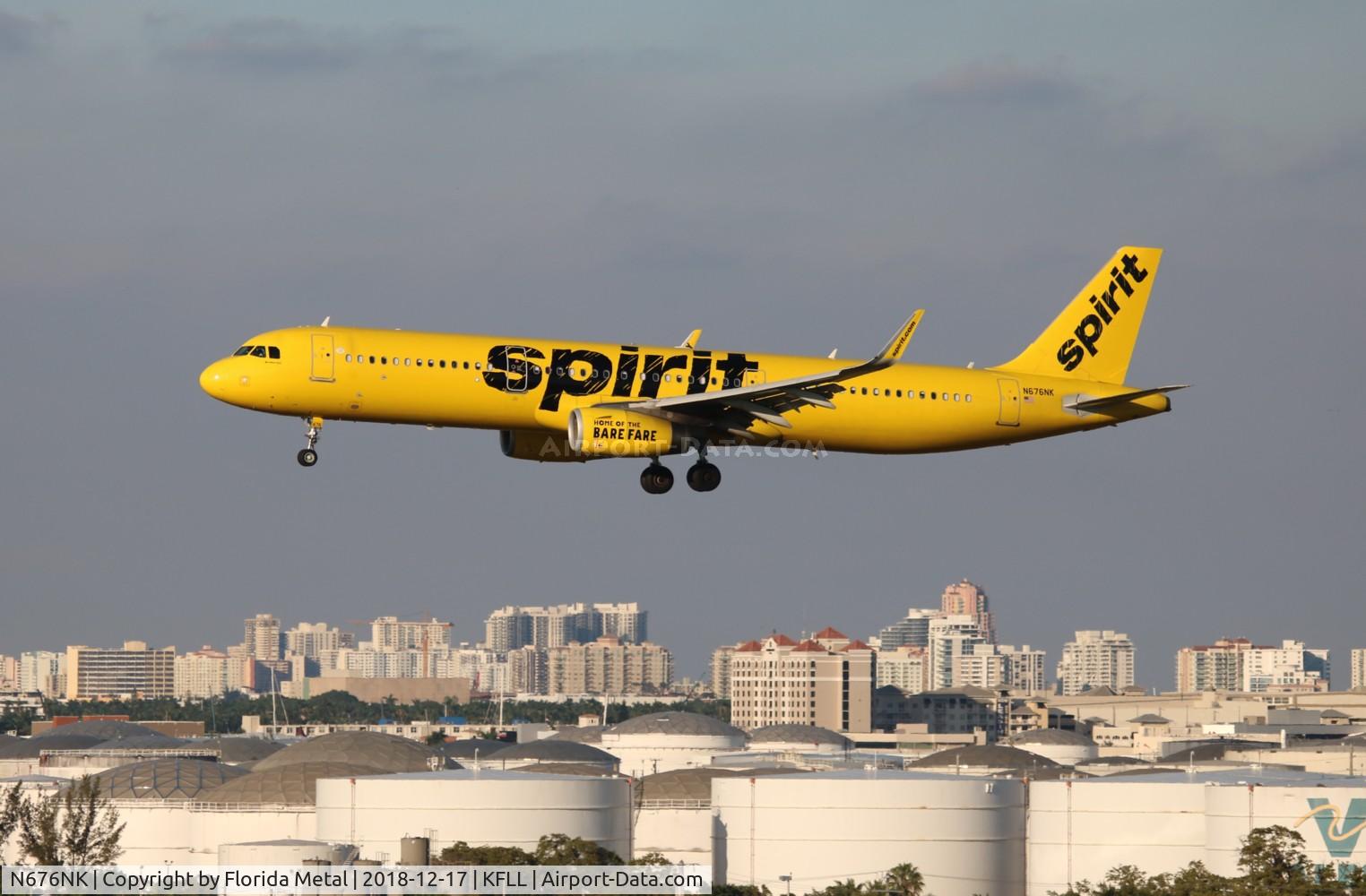 N676NK, 2017 Airbus A321-231 C/N 7734, FLL 2018