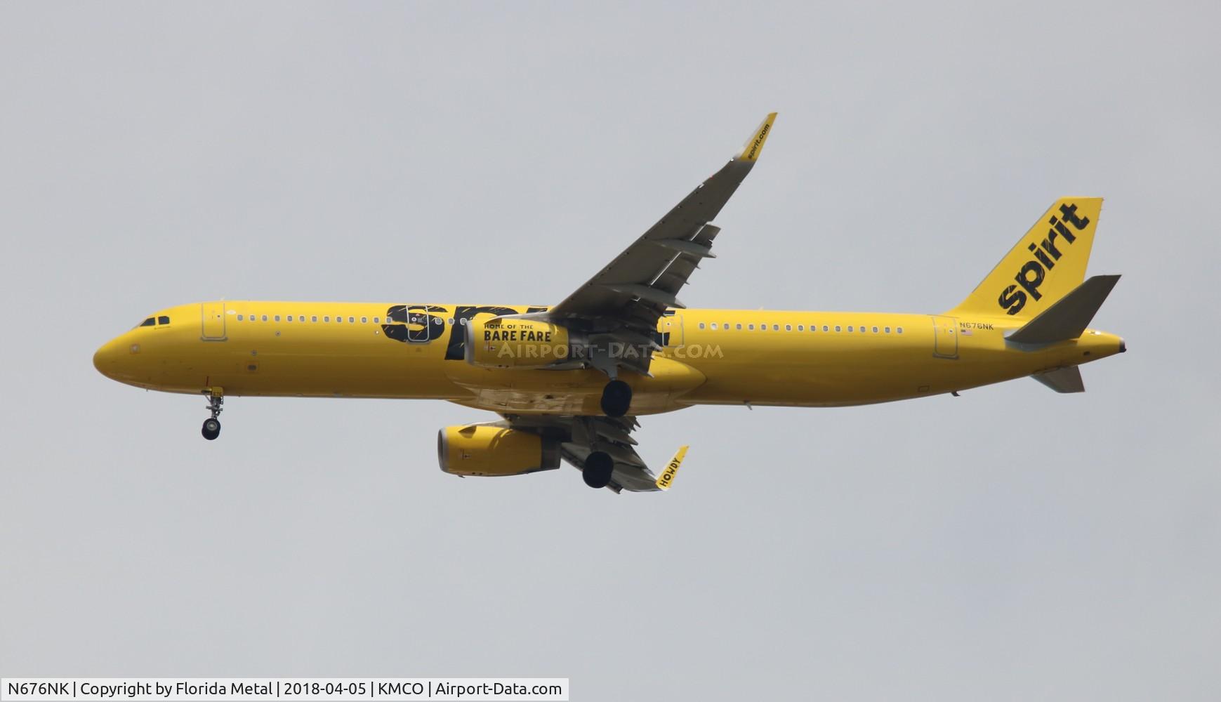 N676NK, 2017 Airbus A321-231 C/N 7734, MCO 2018
