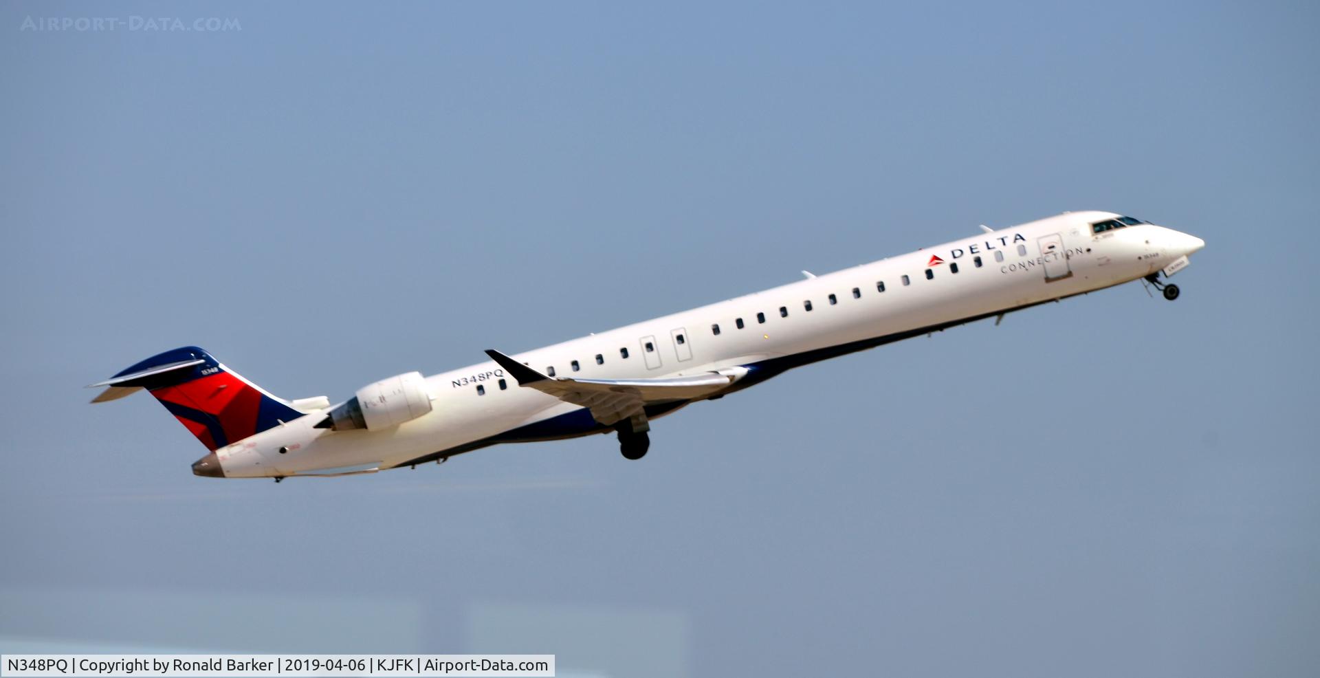 N348PQ, 2015 Bombardier CRJ-900LR (CL-600-2D24) C/N 15348, Takeoff JFK