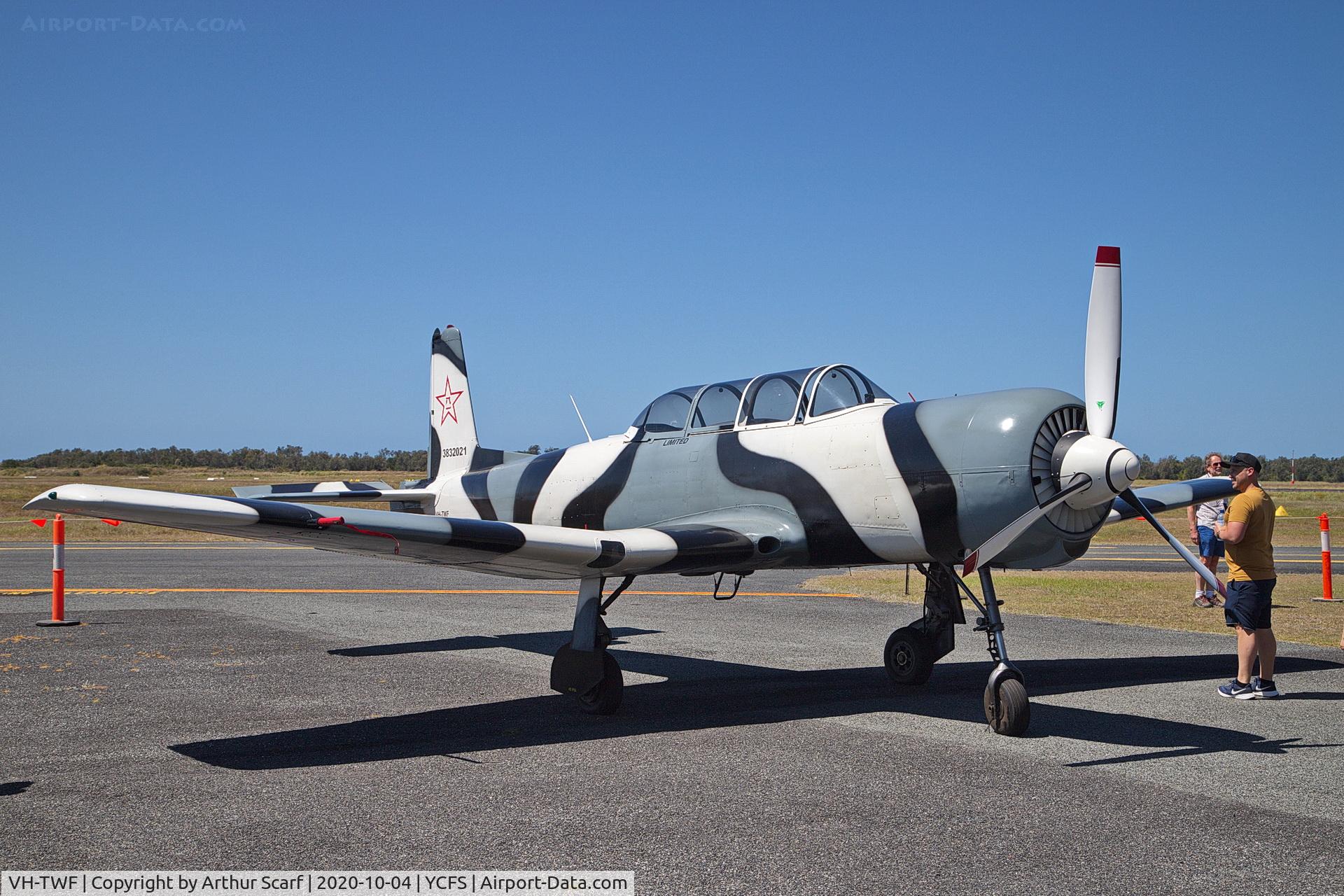 VH-TWF, 1982 Nanchang CJ-6A C/N 3832021, Coffs Harbour Aero Club open day 2020