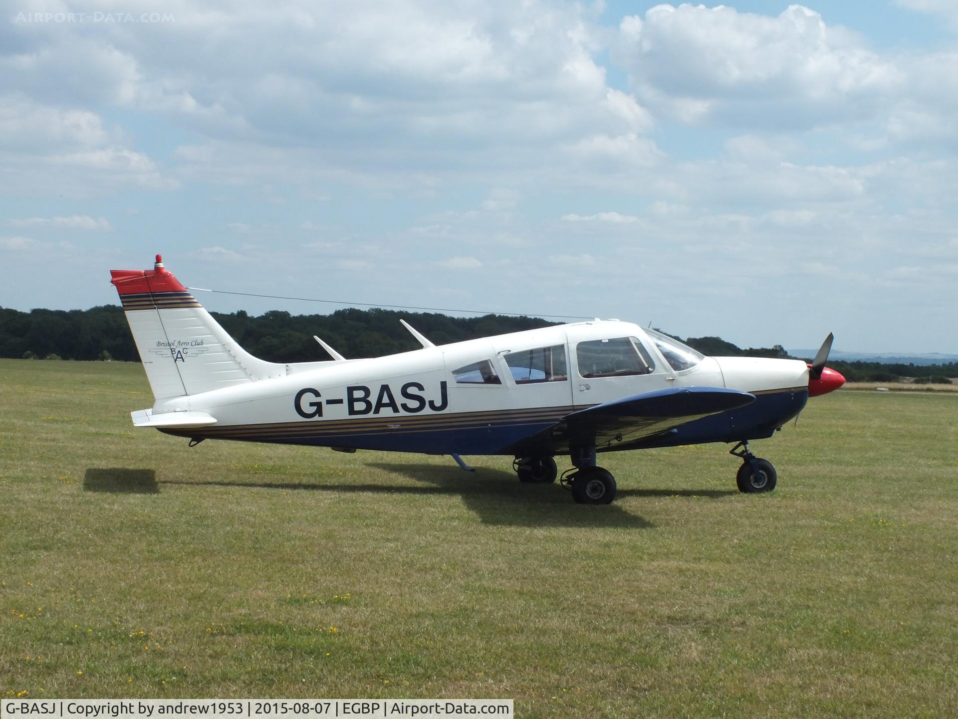 G-BASJ, 1972 Piper PA-28-180 Cherokee C/N 28-7305136, G-BASJ at Cotswold Airport.