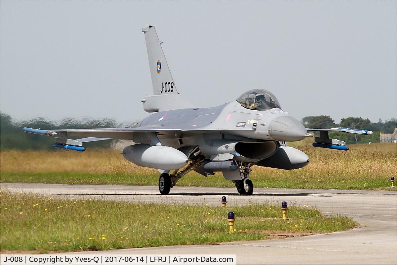 J-008, General Dynamics F-16AM Fighting Falcon C/N 6D-164, General Dynamics F-16AM Fighting Falcon, Taxiing to flight line, Landivisiau Naval Air Base (LFRJ) Tiger Meet 2017