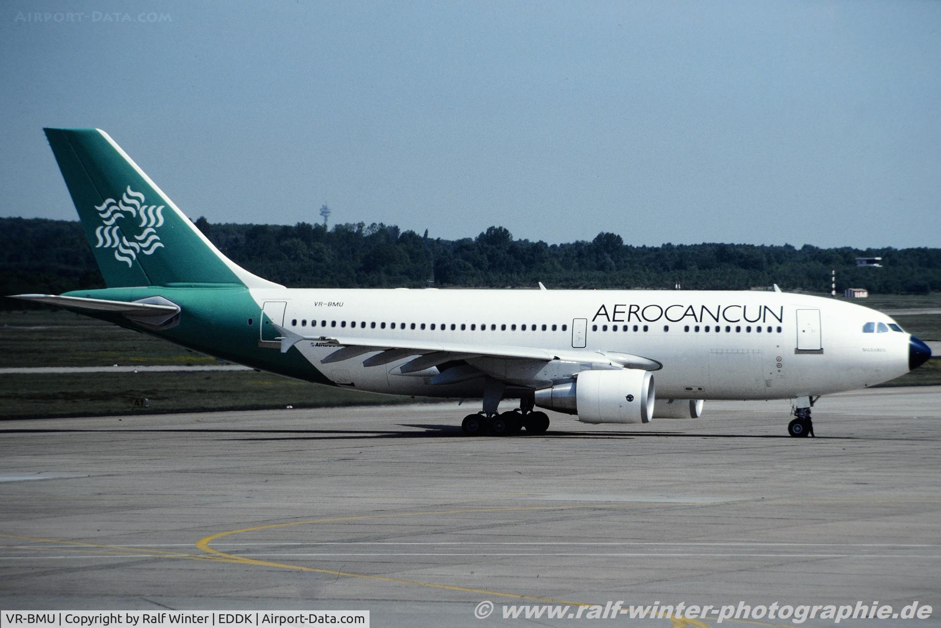 VR-BMU, 1991 Airbus A310-324 C/N 594, Airbus A310-324 - ACU Aerocancun - 594 - VR-BMU - 02.10.1993 - CGN