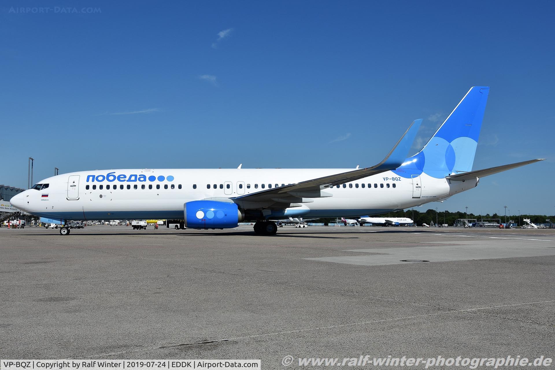 VP-BQZ, 2019 Boeing 737-8MC C/N 64871, Boeing 737-8MC(W) - DP PBD Pobeda - 64871 - VP-BQZ - 24.07.2019 - CGN