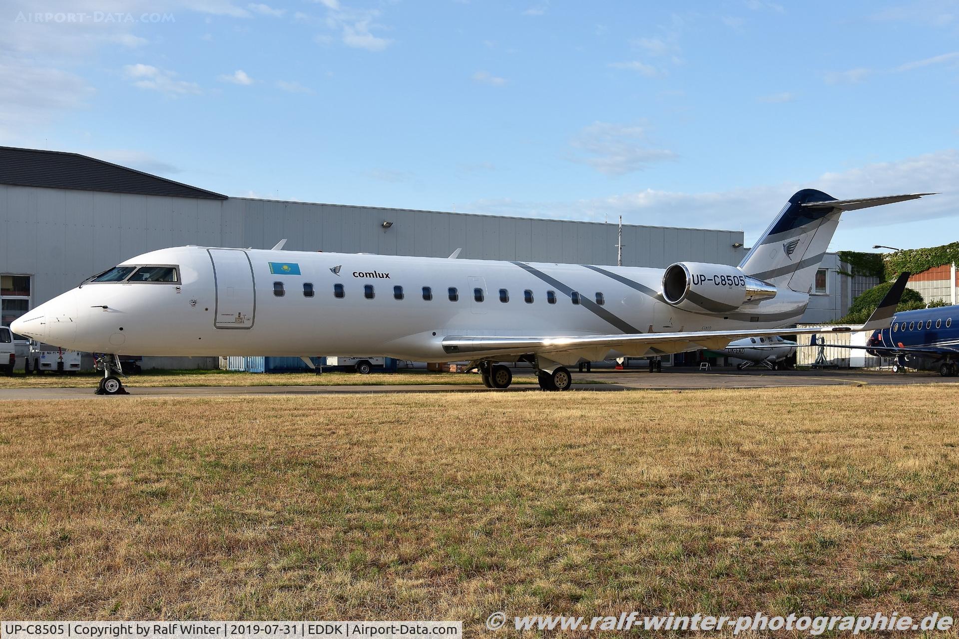 UP-C8505, 2007 Bombardier Challenger 850 (CL-600-2B19) C/N 8054, Bombardier CL-600-2B19 CRJ-200 - MLM Comlux Aviation - 8054 - UP-C8505 - 31.07.2019 - CGN