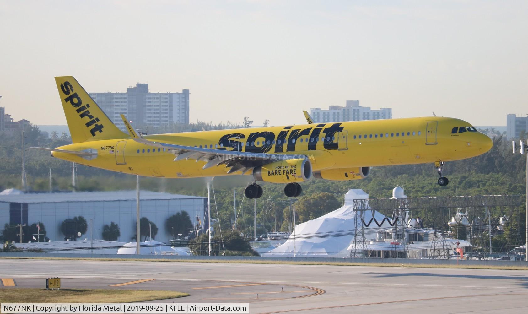 N677NK, 2017 Airbus A321-231 C/N 7690, FLL 2019