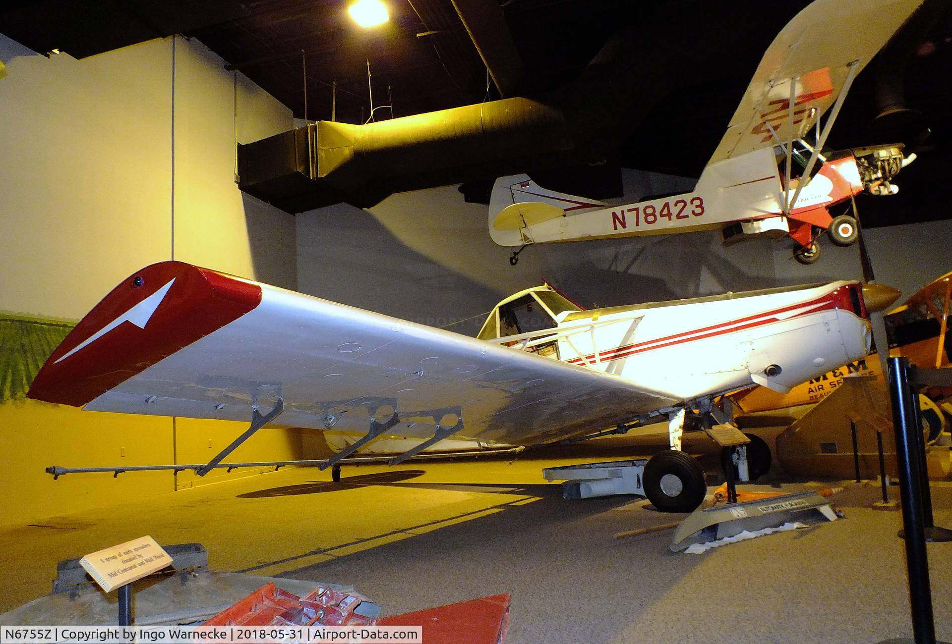 N6755Z, 1963 Piper PA-25-235 C/N 25-2375, Piper PA-25-235 Pawnee at the Mississippi Agriculture & Forestry Museum, Jackson MS