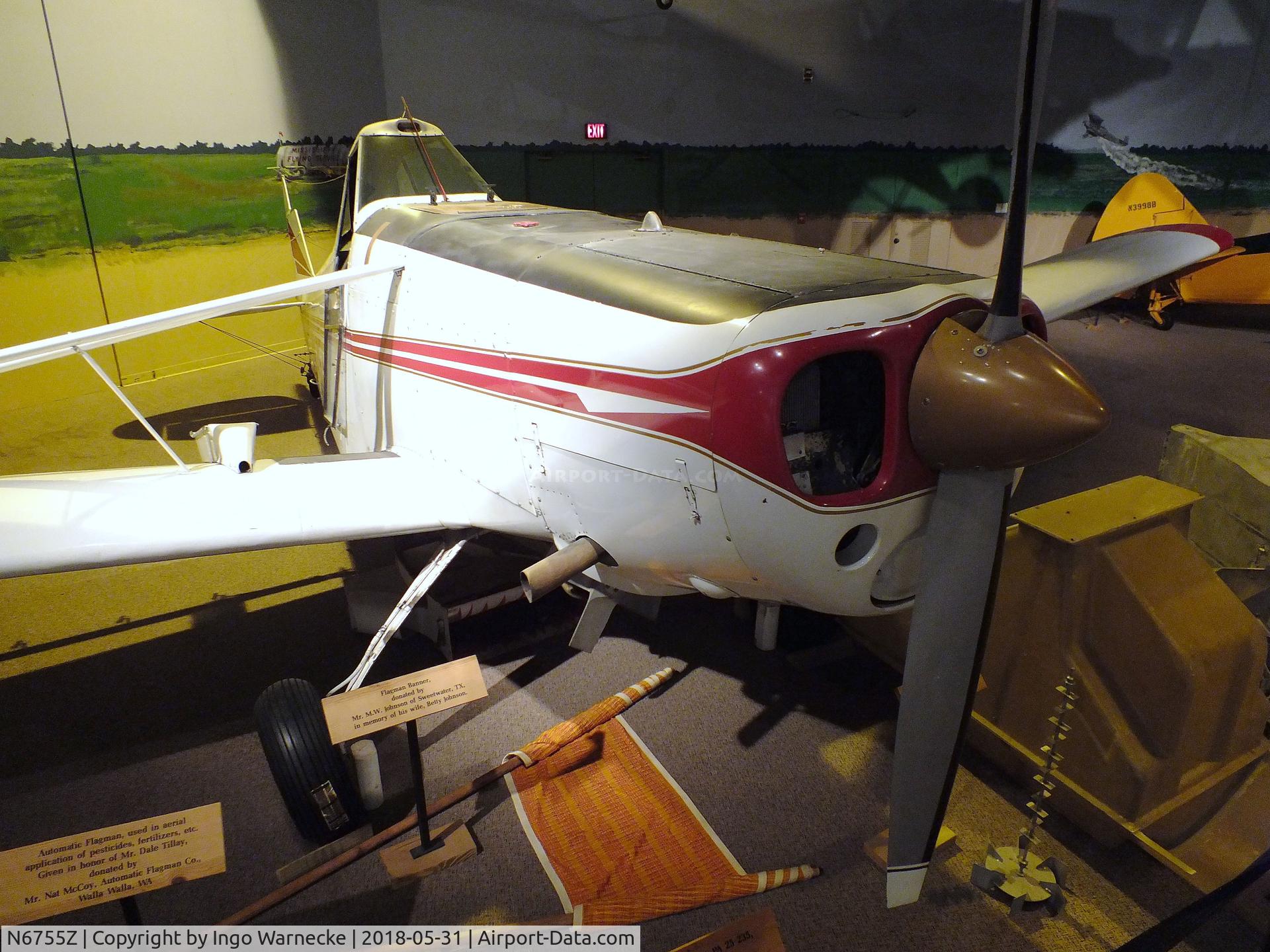 N6755Z, 1963 Piper PA-25-235 C/N 25-2375, Piper PA-25-235 Pawnee at the Mississippi Agriculture & Forestry Museum, Jackson MS