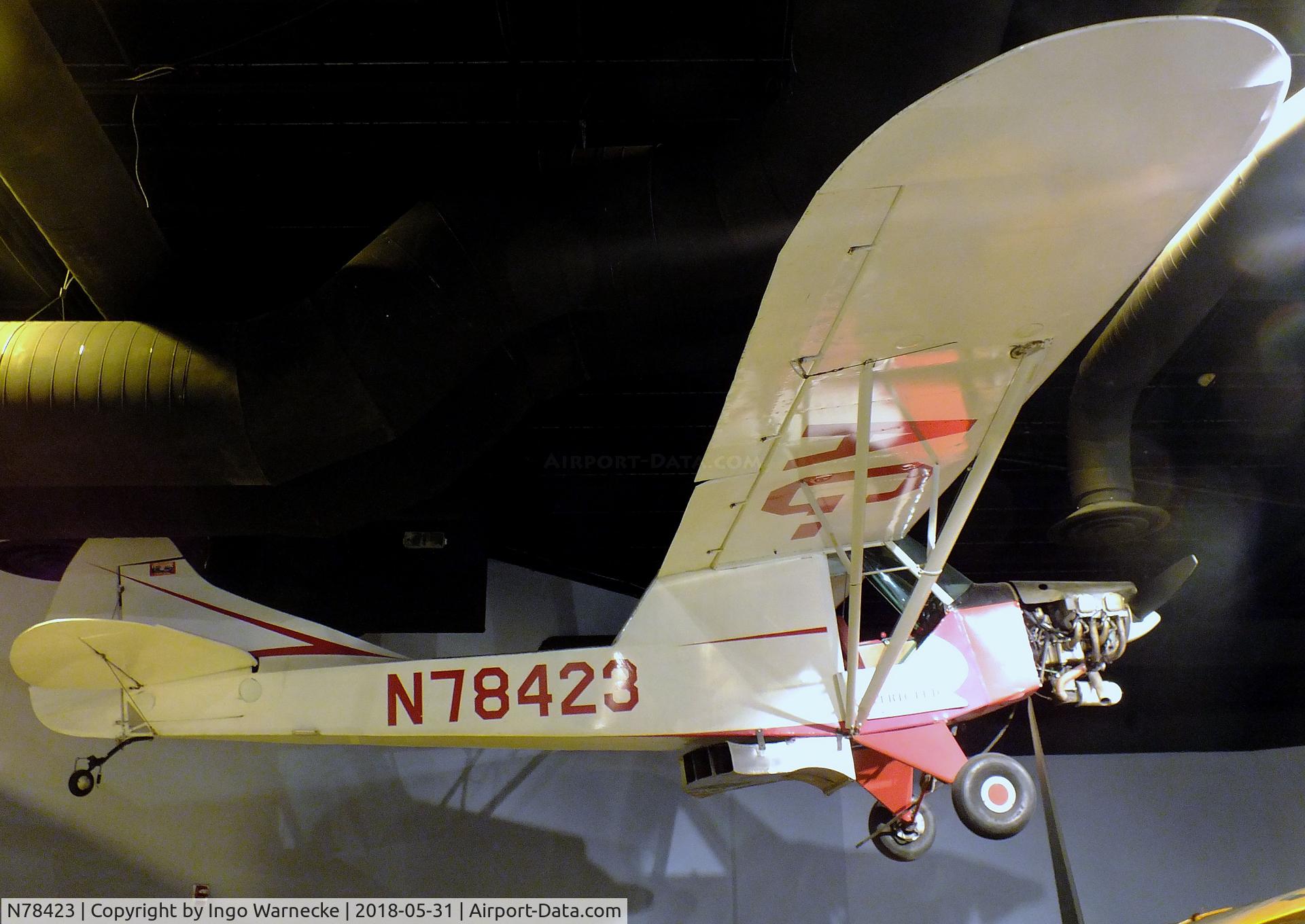 N78423, 1947 Piper J3C-65 Cub C/N 23164, Piper J3C-65 Cub, converted to single-seat ag-aircraft at the Mississippi Agriculture & Forestry Museum, Jackson MS