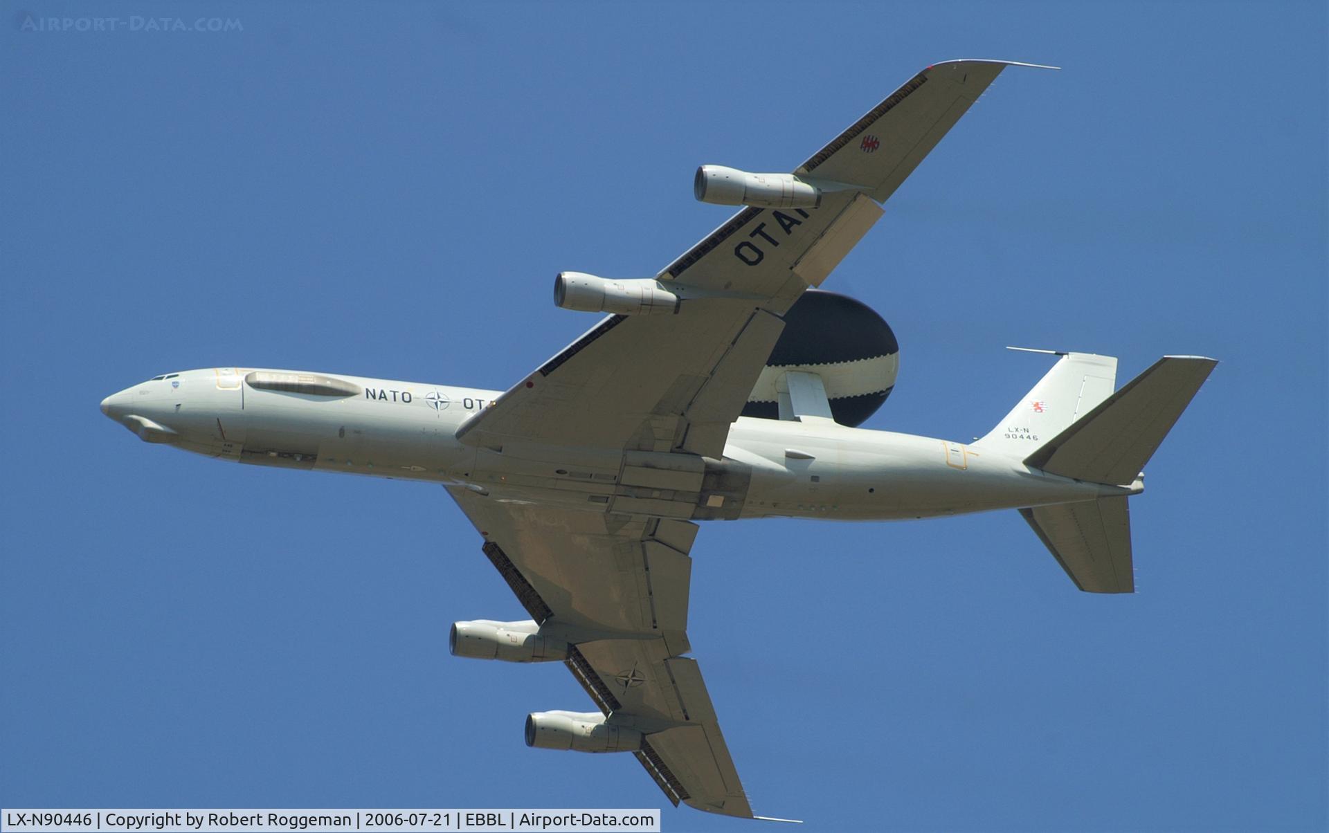 LX-N90446, 1982 Boeing E-3A Sentry C/N 22841, Kleine Brogel Photo Call .LOW PASS.