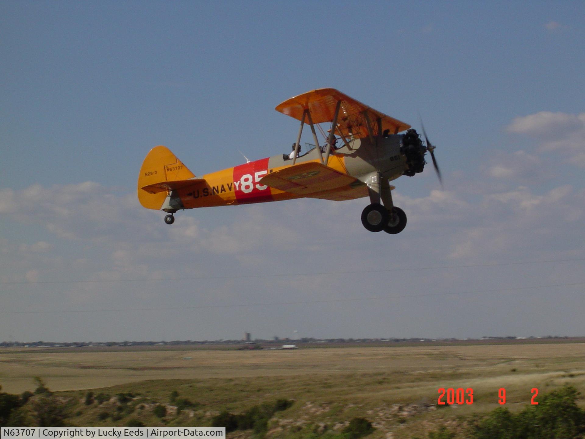 N63707, 1942 Boeing B75N1 C/N 75-6938, this photo was taken at our airport in Claude TX.