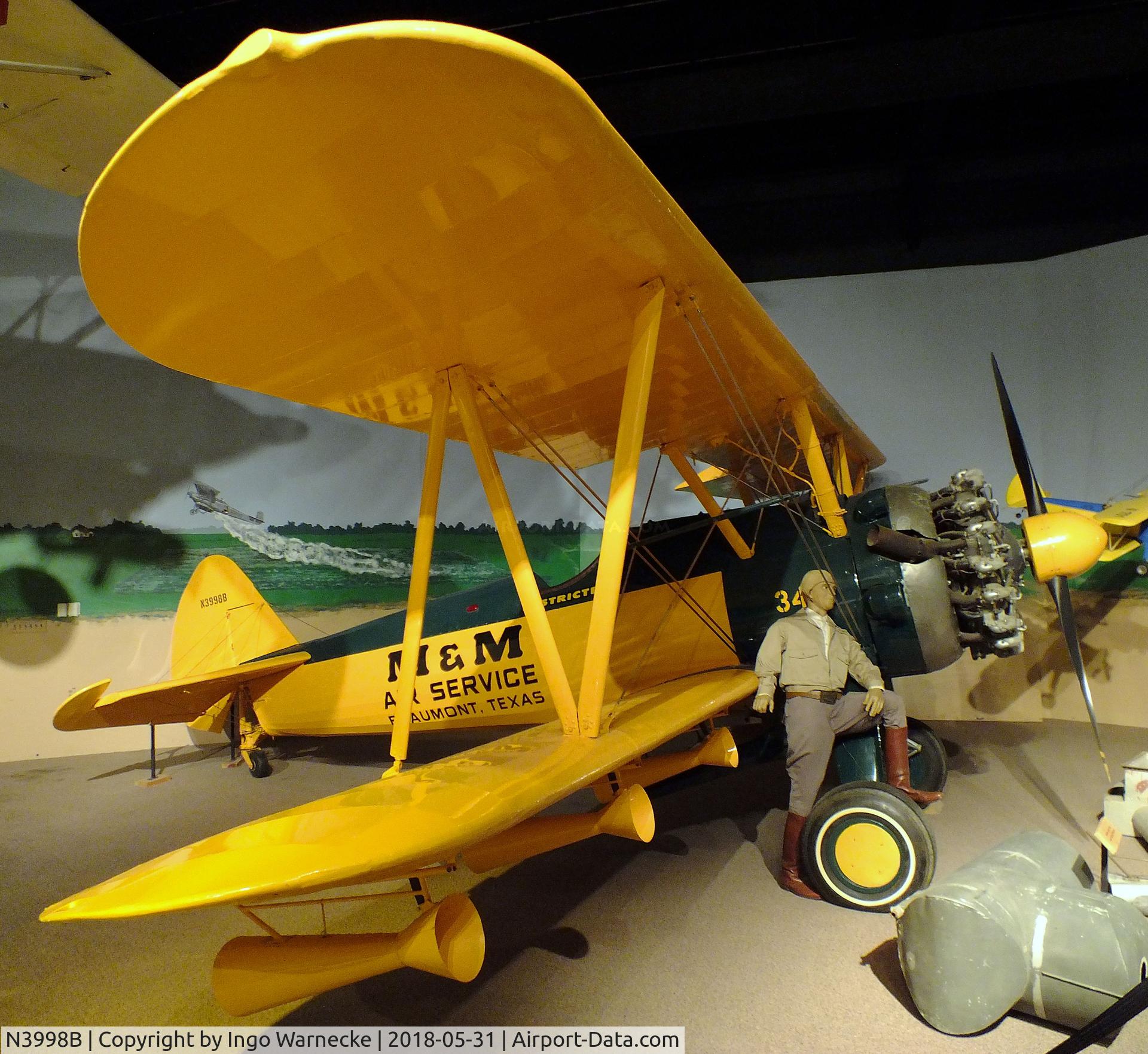 N3998B, 1942 Boeing E75 C/N 75-5292, Boeing (Stearman) E75, converted to single-seat ag-aircraft at the Mississippi Agriculture & Forestry Museum, Jackson MS
