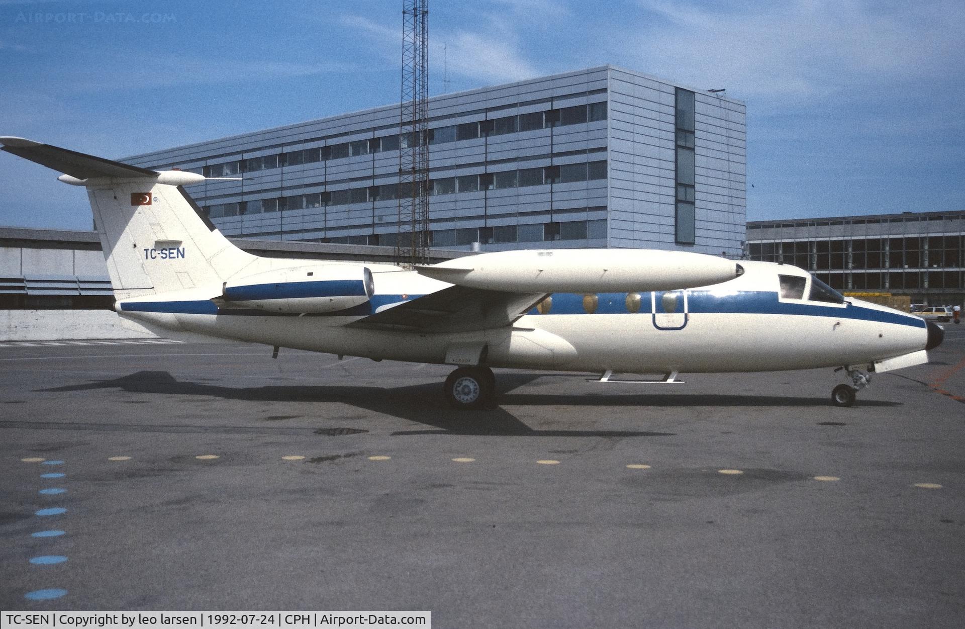 TC-SEN, 1969 Hamburger Flugzeugbau HFB-320 Hansa Jet C/N 1042, Copenhagen 24.7.1992