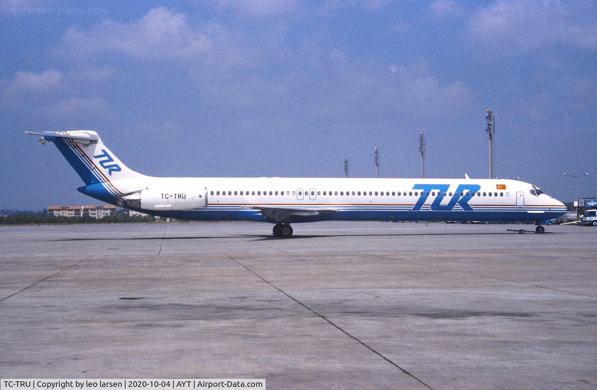 TC-TRU, 1987 McDonnell Douglas MD-83 C/N 49442, Antalya 21.8.1992