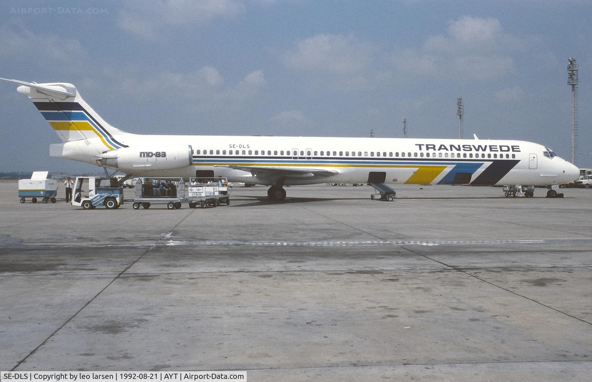 SE-DLS, 1991 McDonnell Douglas MD-83 (DC-9-83) C/N 53198, antalya 21.8.1992