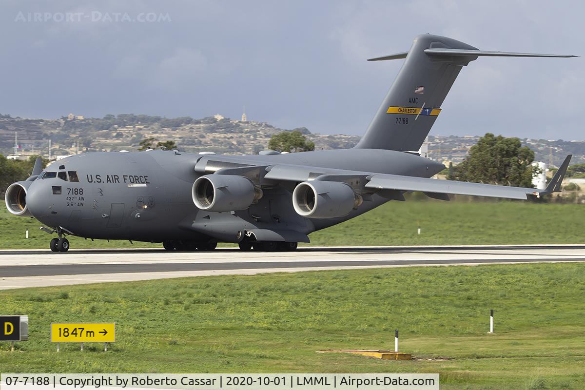 07-7188, 2007 Boeing C-17A Globemaster III C/N P-188, Runway 13