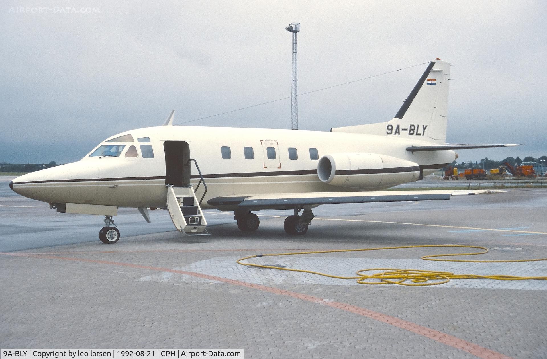 9A-BLY, 1978 Rockwell Sabreliner 75A C/N 380-65, Copenhagen 21.8.1992