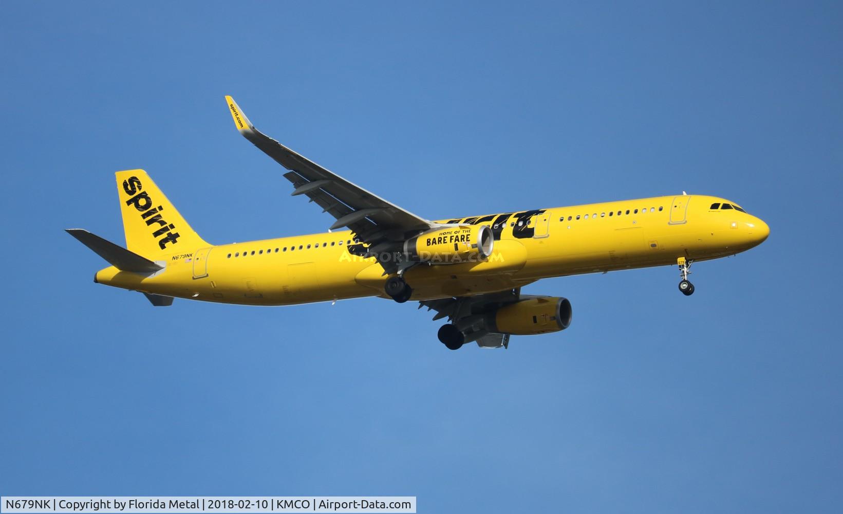 N679NK, 2017 Airbus A321-231SL C/N 7825, MCO 2018