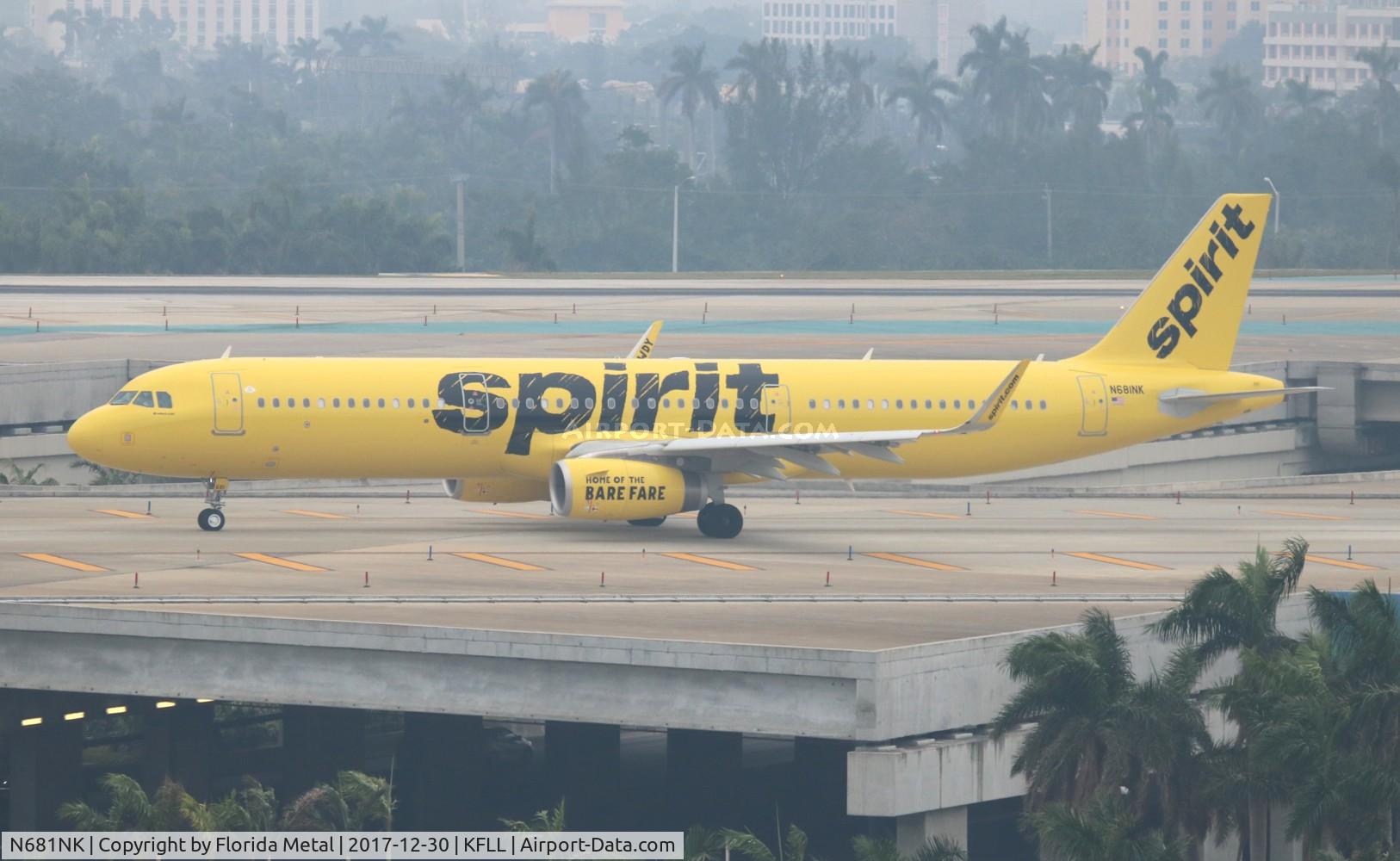 N681NK, 2017 Airbus A321-231 C/N 7908, FLL 2017