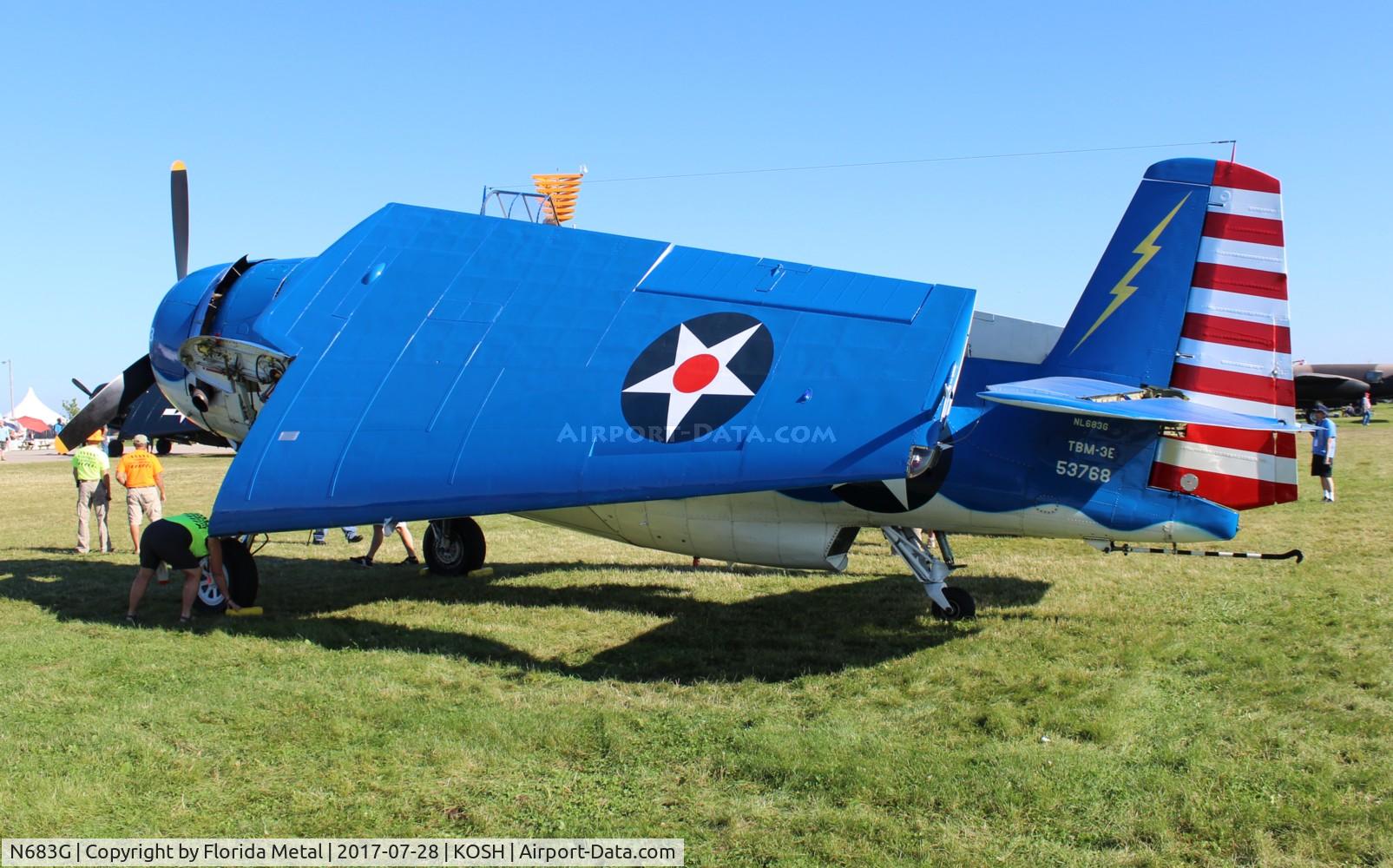 N683G, 1943 Grumman TBM-3E Avenger C/N 53768, OSH 2017