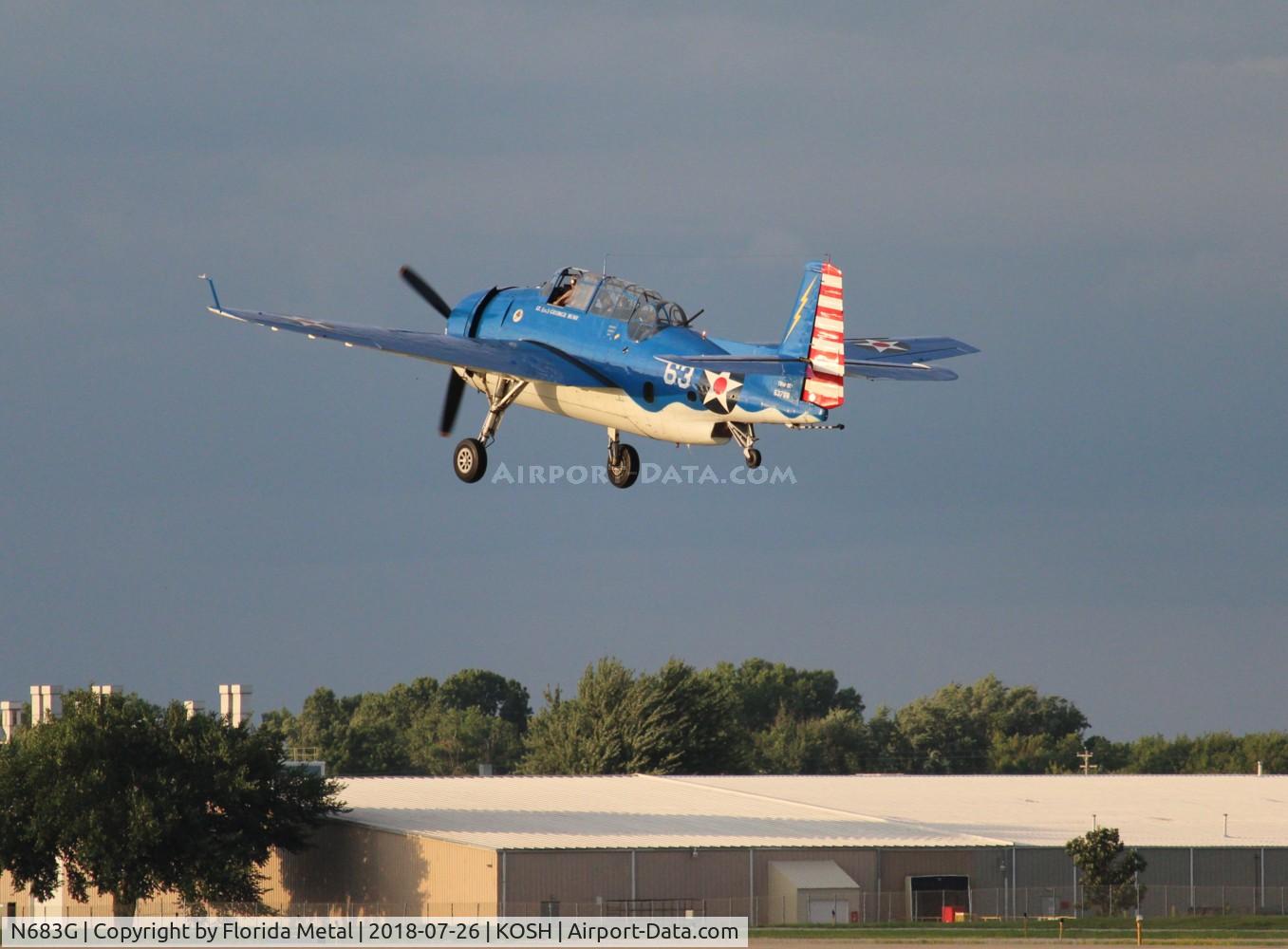 N683G, 1943 Grumman TBM-3E Avenger C/N 53768, OSH 2018