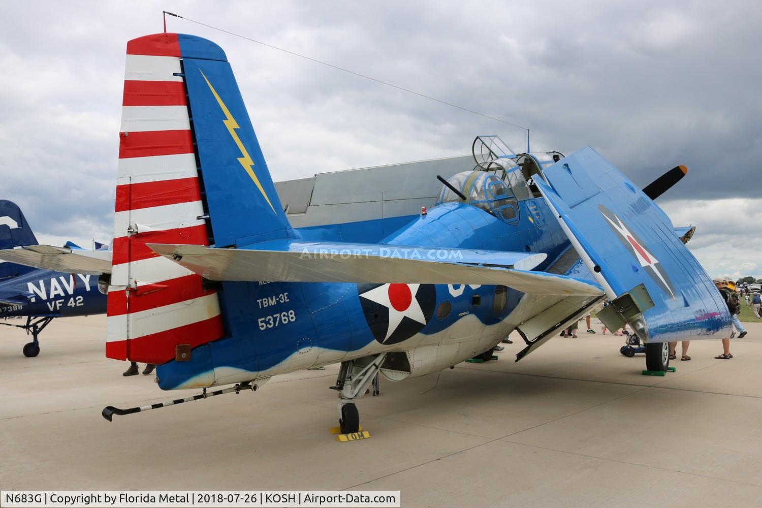 N683G, 1943 Grumman TBM-3E Avenger C/N 53768, OSH 2018