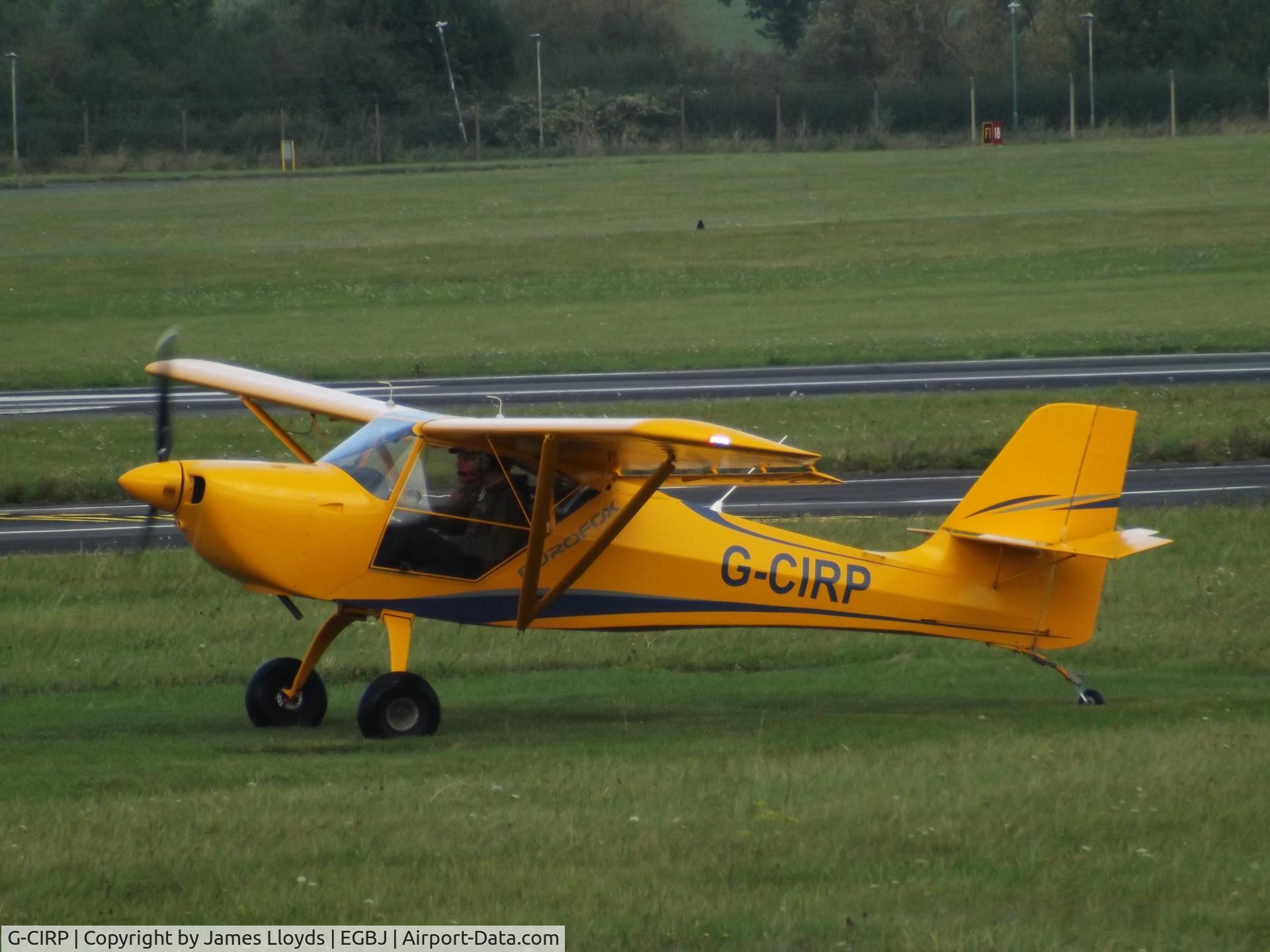 G-CIRP, 2015 Eurofox 912(S) C/N LAA 376-15337, Taxing in at Gloucestershire Airport.