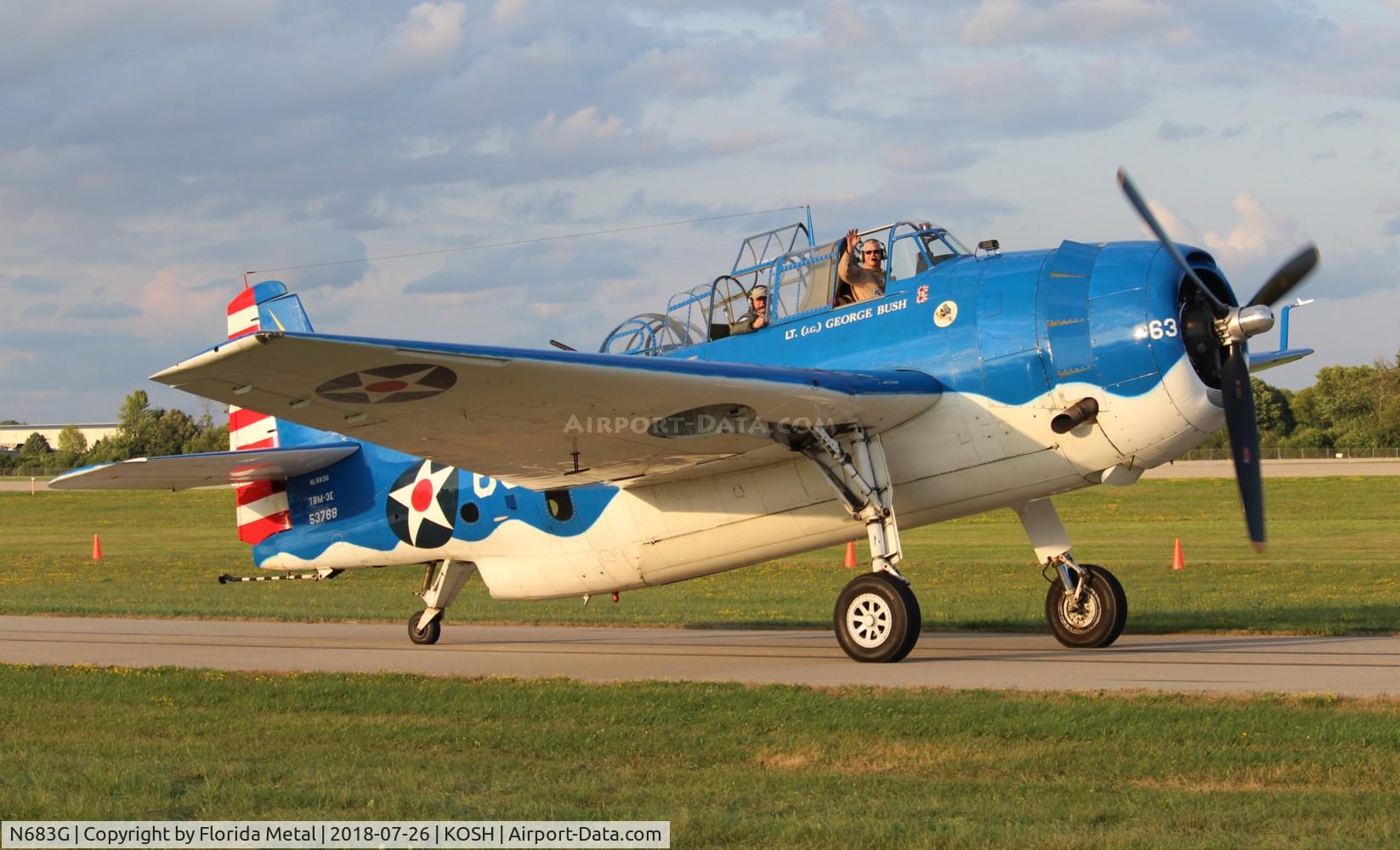 N683G, 1943 Grumman TBM-3E Avenger C/N 53768, OSH 2018