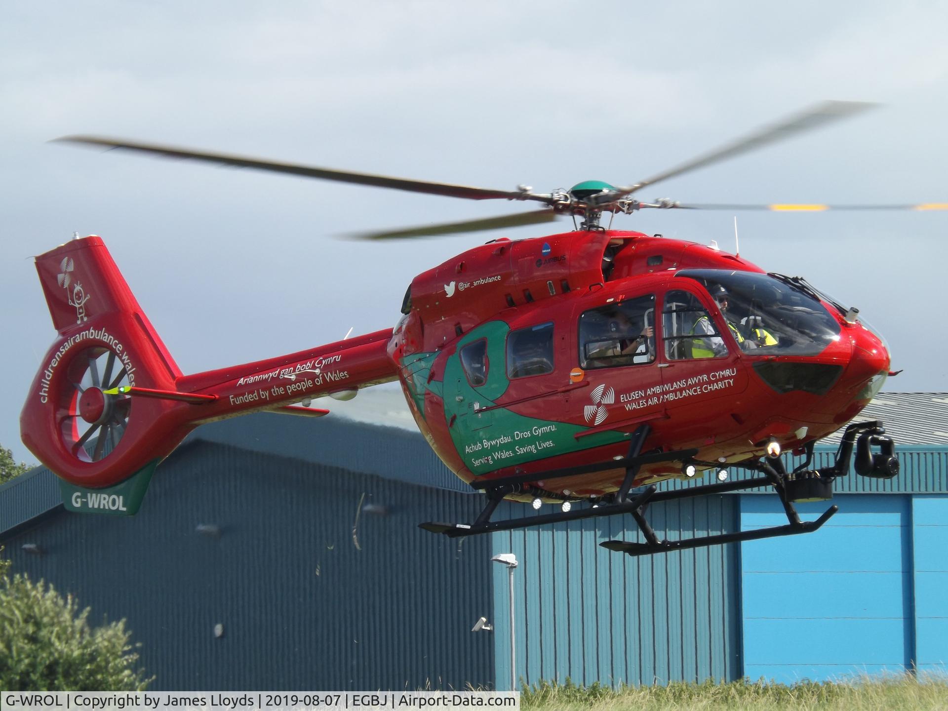 G-WROL, 2016 Airbus Helicopters H-145 (BK-117D-2) C/N 20115, Doing an Air test at Gloucestershire Airport.