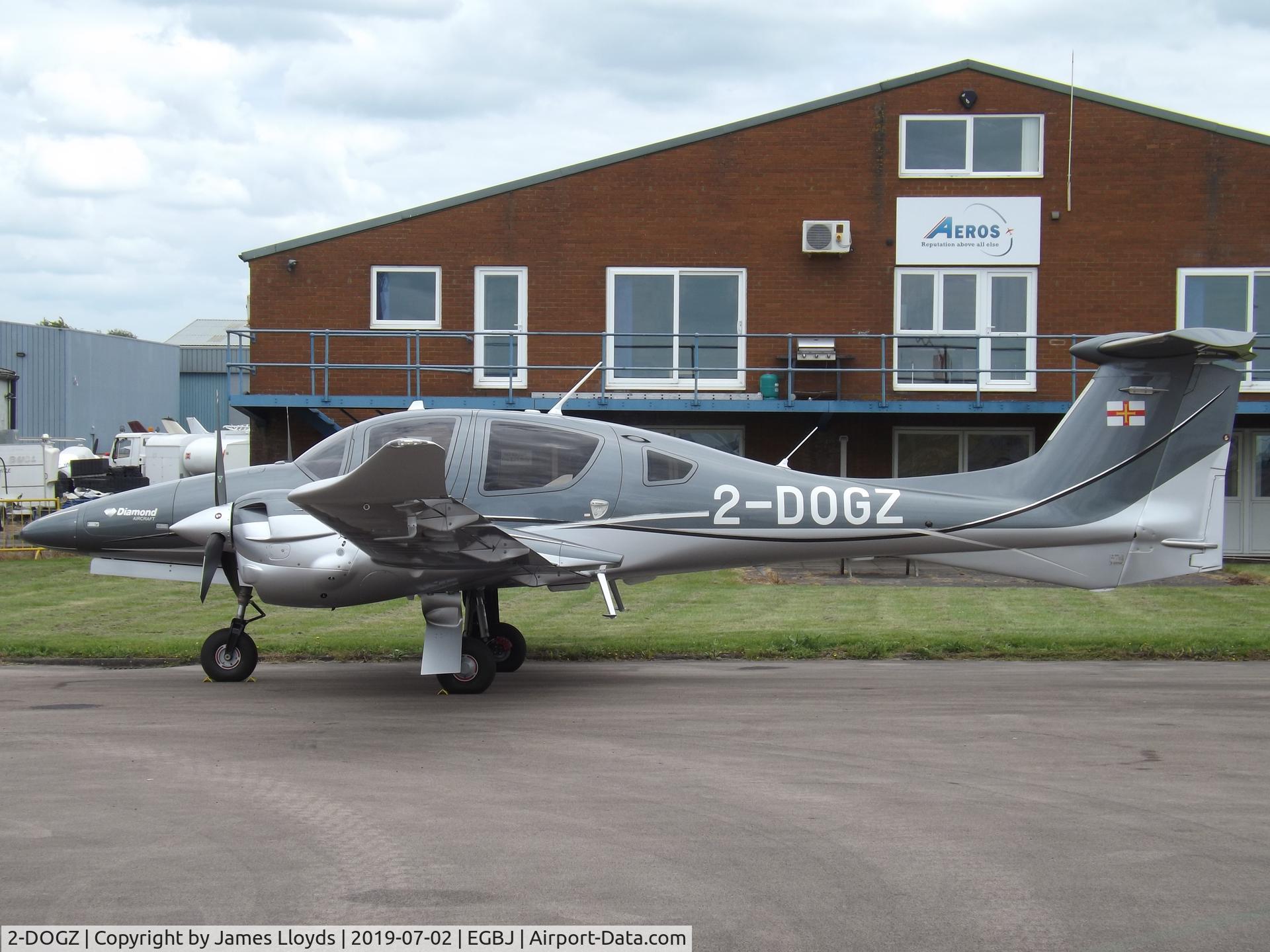 2-DOGZ, 2019 Diamond Twin Star 62 C/N 62.122, Parked up at Gloucestershire Airport.