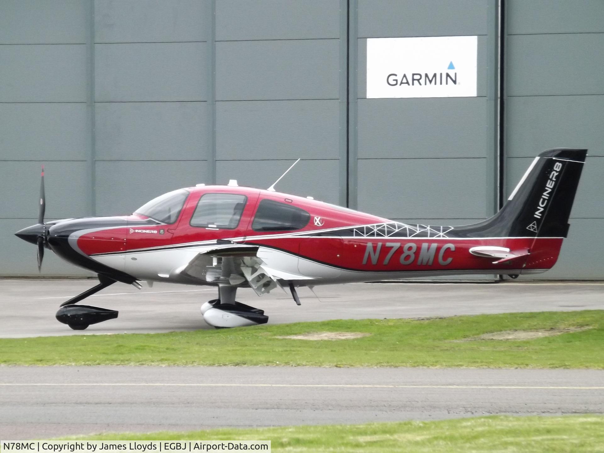 N78MC, 2019 Cirrus SR-22 C/N 4754, Parked up at Gloucestershire Airport.