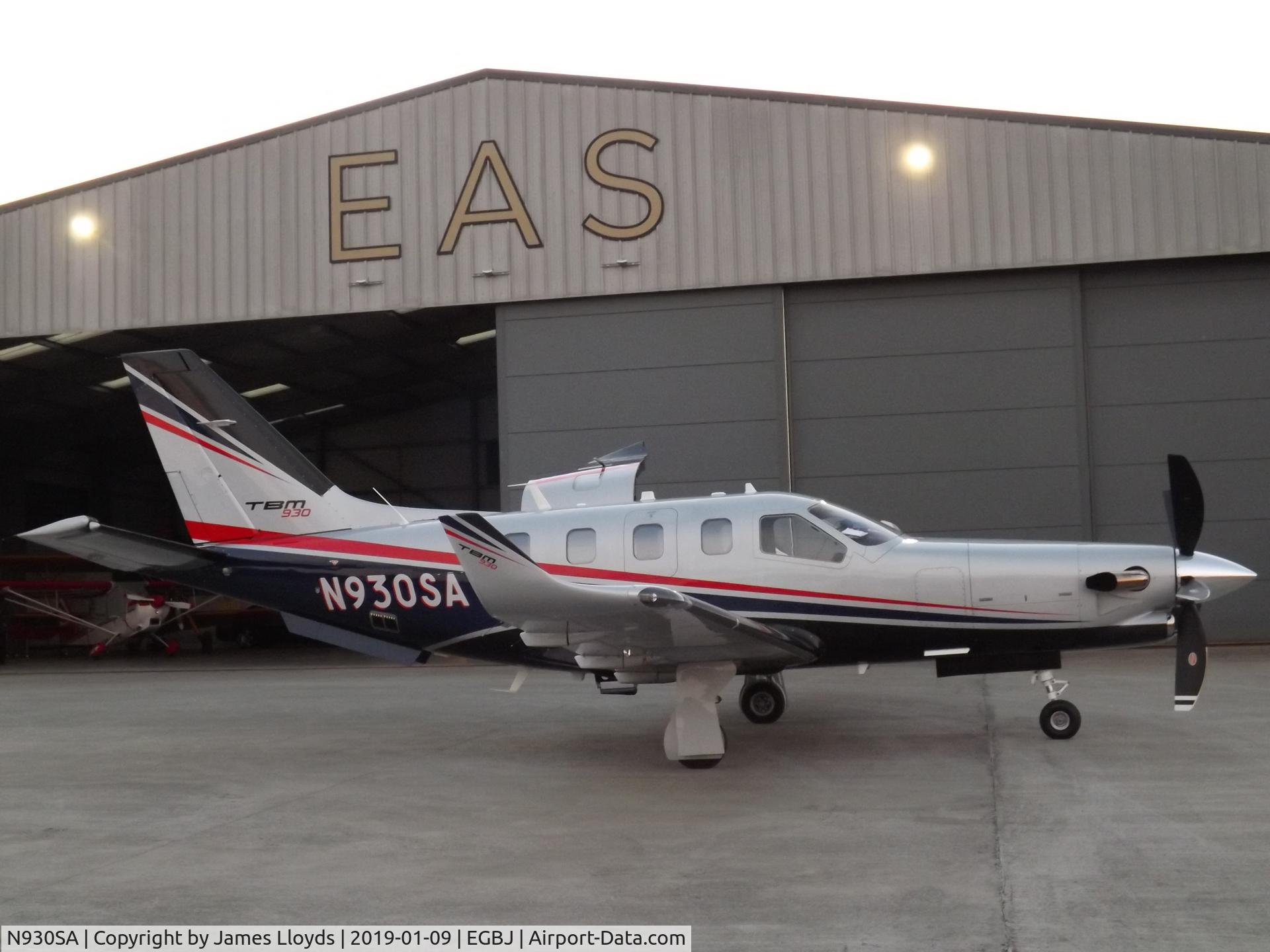 N930SA, 2018 Daher TBM-930 C/N 1241, Parked up at her home base at Gloucestershire Airport.