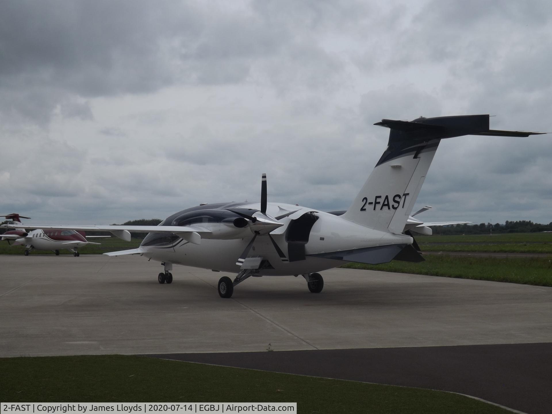 2-FAST, 2006 Piaggio P-180 Avanti II C/N 1122, Parked at her home base at Gloucestershire Airport.