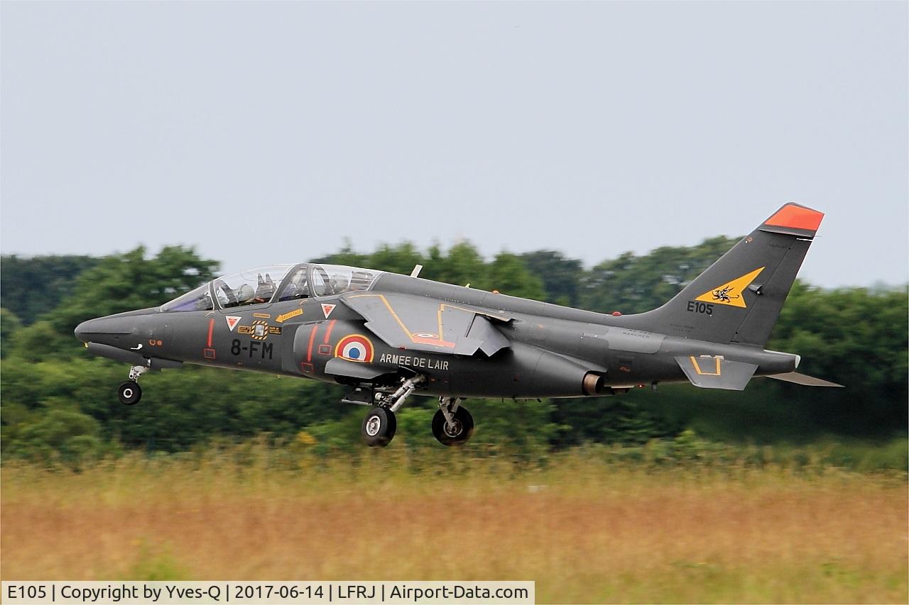 E105, Dassault-Dornier Alpha Jet E C/N E105, Dassault-Dornier Alpha Jet E, Take off rwy 26, Landivisiau Naval Air Base (LFRJ) Tiger Meet 2017