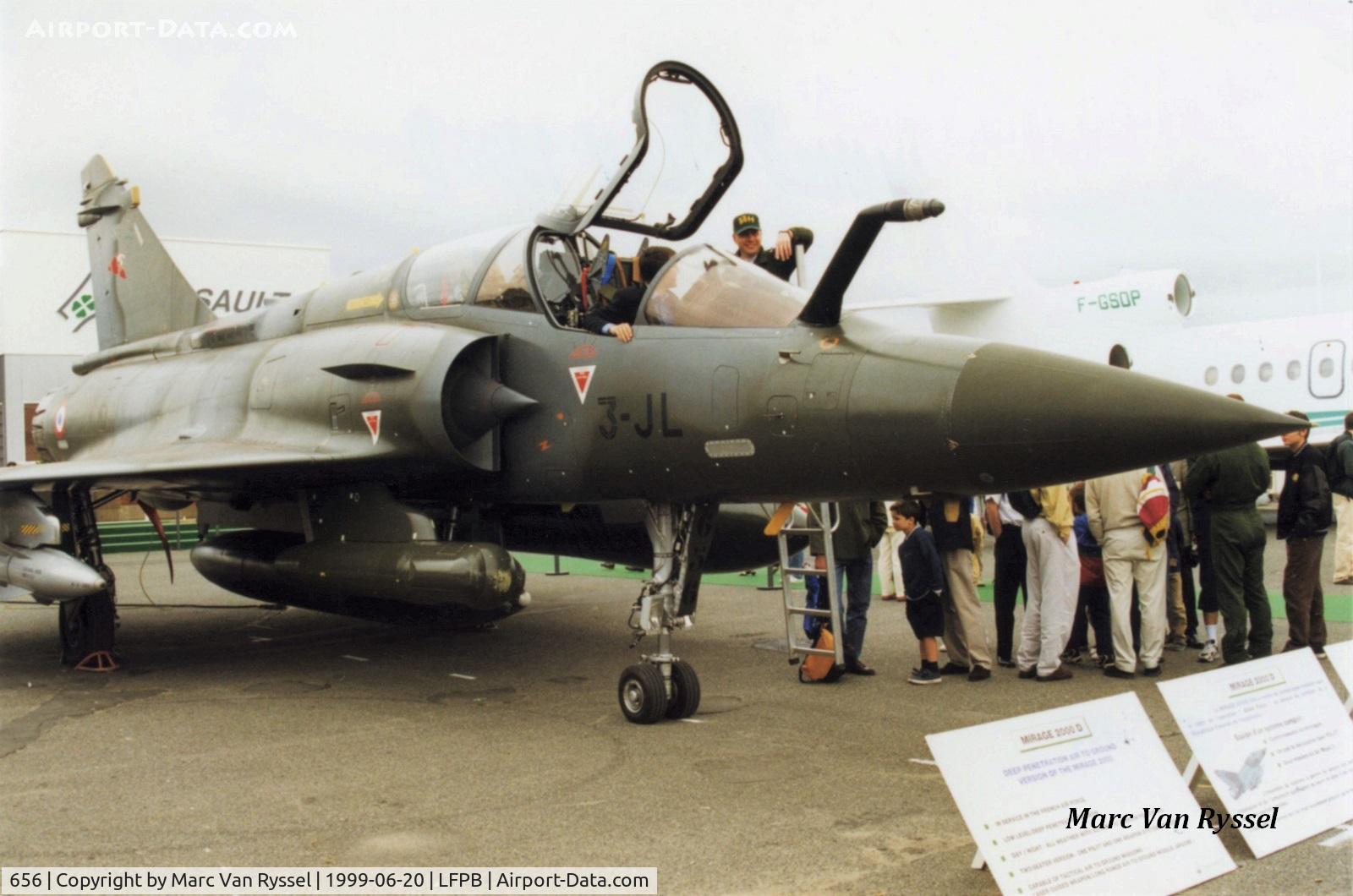 656, Dassault Mirage 2000D C/N 530, 656 coded 3-JL at Paris Air Show 1999.