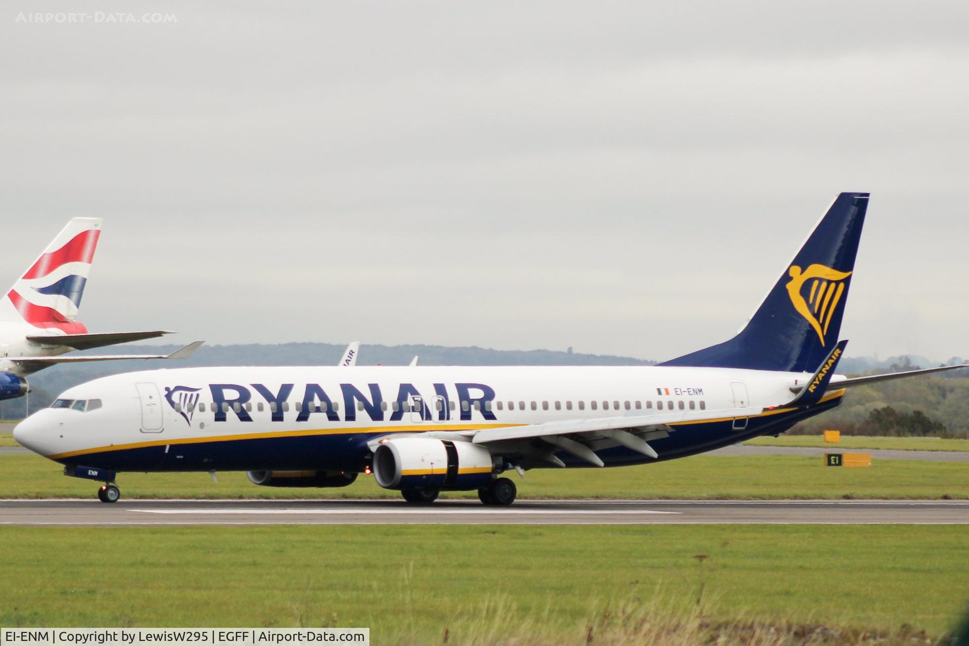 EI-ENM, 2010 Boeing 737-8AS C/N 35038, EI-ENM arriving at CWL