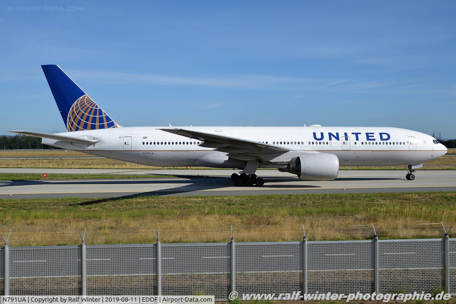 N791UA, 1997 Boeing 777-222 C/N 26933, Boeing 777-222ER - UA UAL United Airlines - 26933 - N791UA - 11.08.2019 - FRA