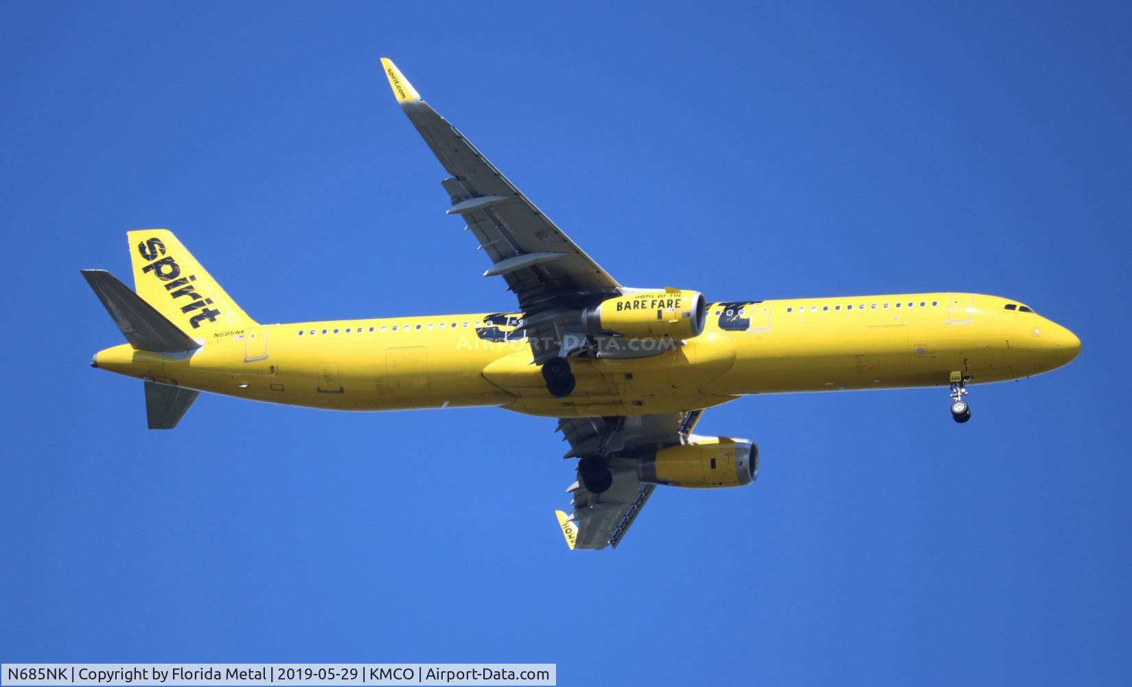 N685NK, 2018 Airbus A321-231 C/N 8115, MCO 2019