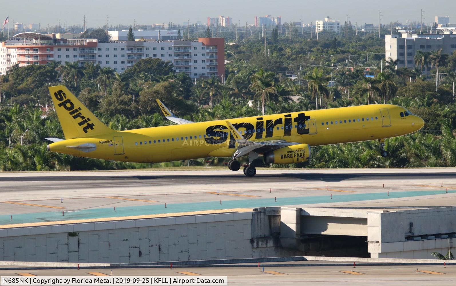 N685NK, 2018 Airbus A321-231 C/N 8115, FLL 2019