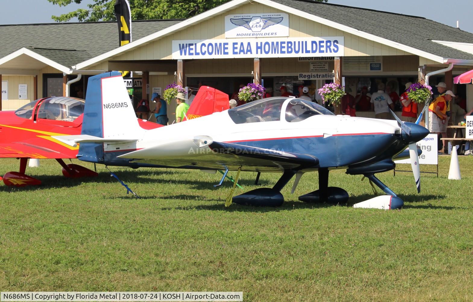 N686MS, 2001 Vans RV-6A C/N 25708, OSH 2018